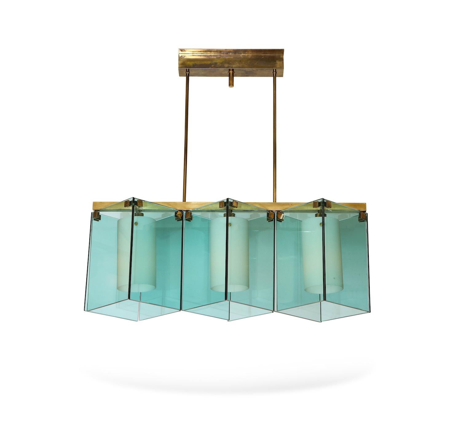 Max Ingrand for Fontana Arte Chandelier In Good Condition For Sale In New York, NY