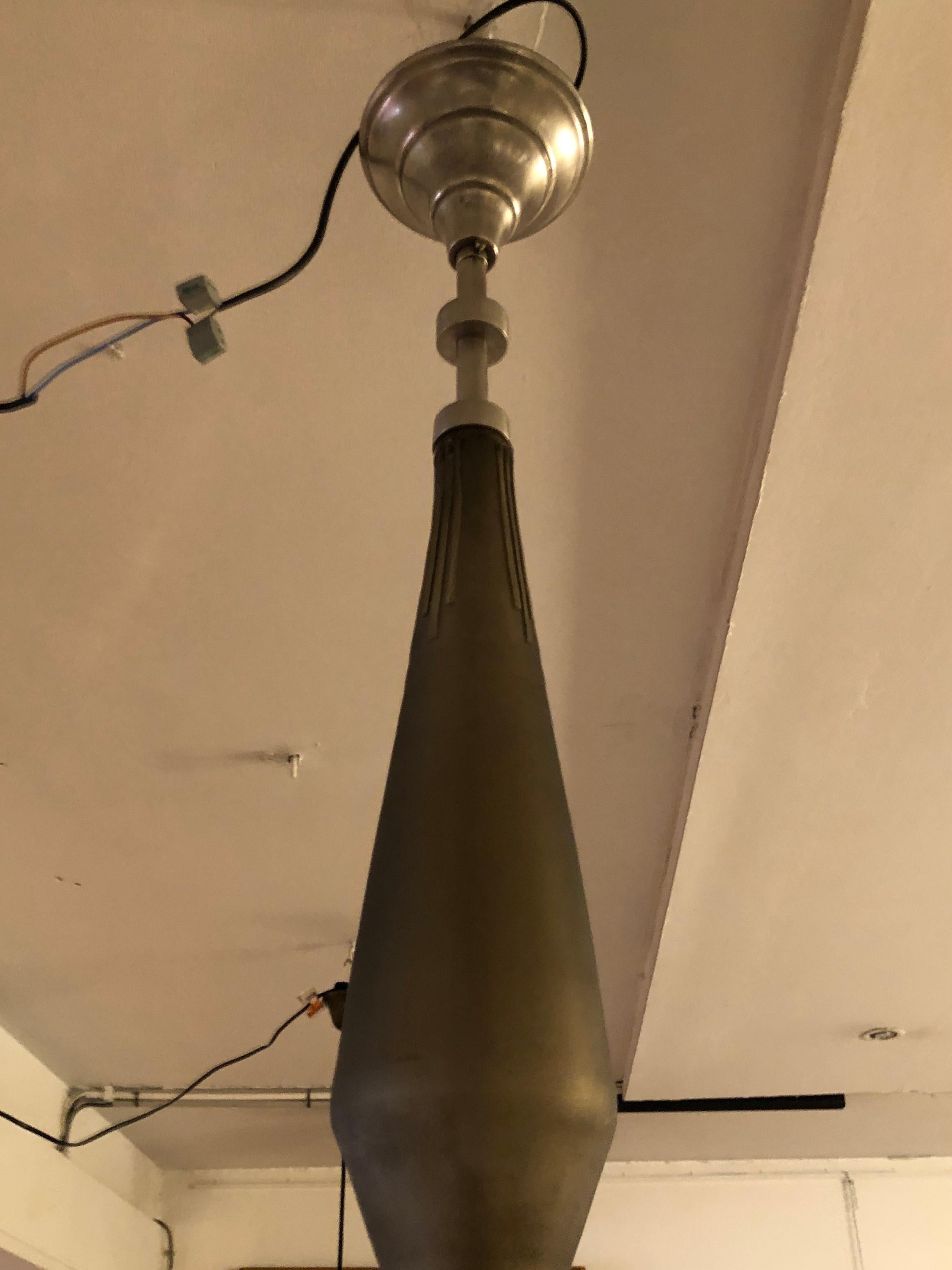 Glass Chandelier by Muller Frères, 1930