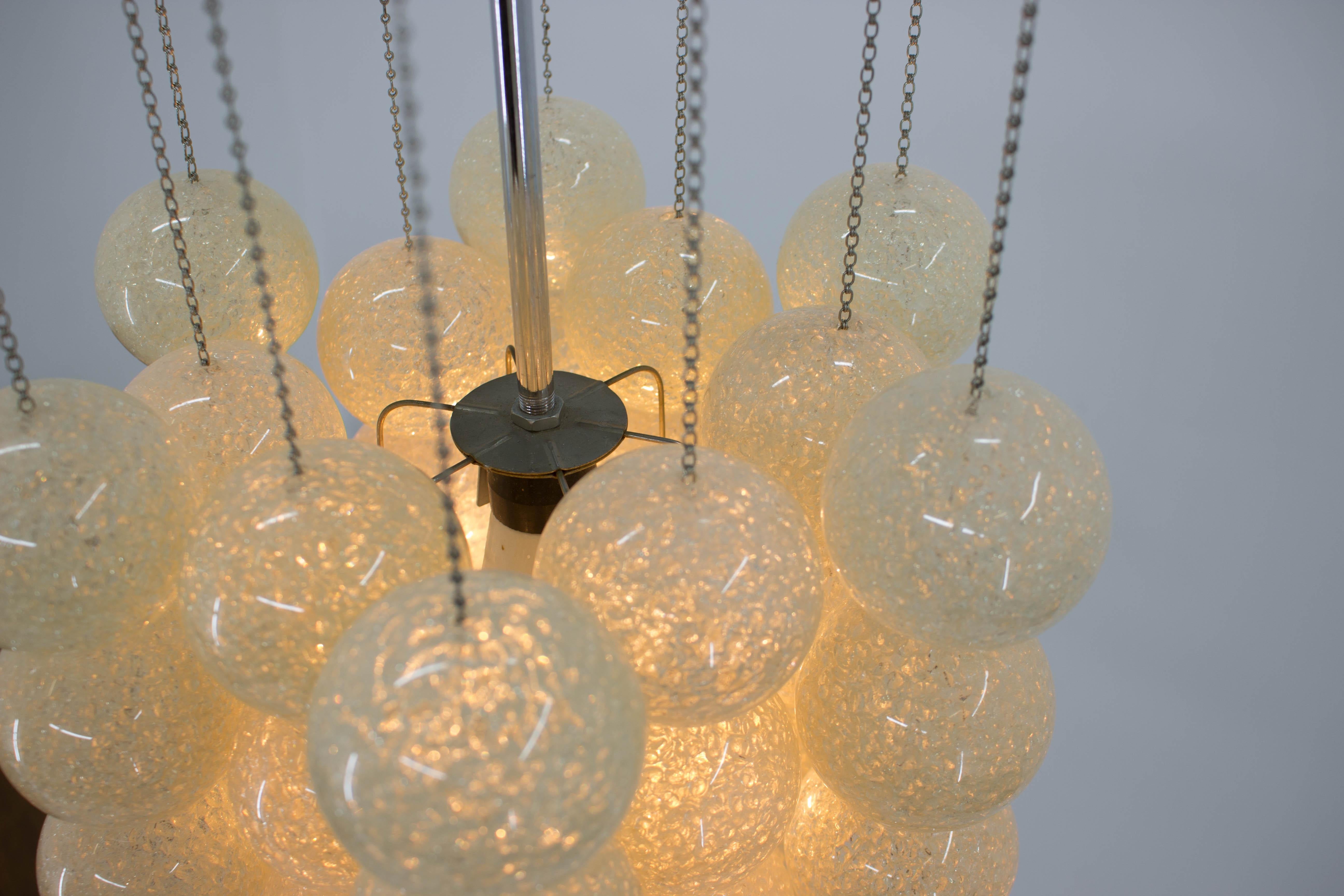 Steel Chandelier by Napako, 1970s For Sale