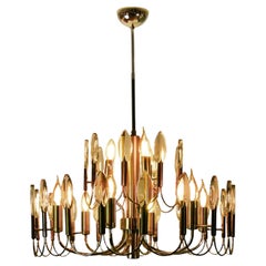 Vintage Chandelier by Oscar Torlasco for STILKRONEN 9 Lights