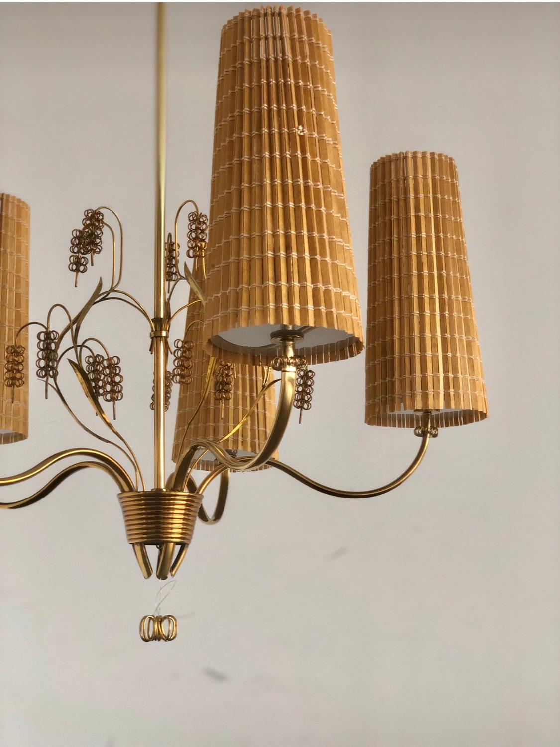 Scandinavian Modern Chandelier by Paavo Tynell / 2 Available For Sale