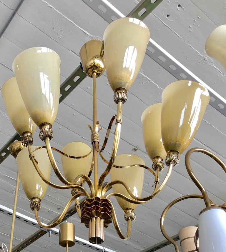 Finnish Chandelier by Paavo Tynell For Sale