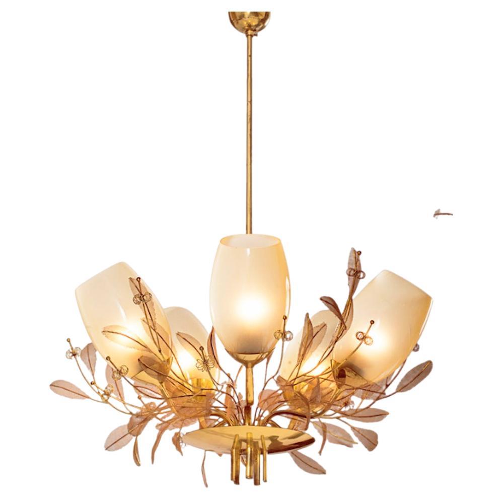 Chandelier by Paavo Tynell / 2 available For Sale