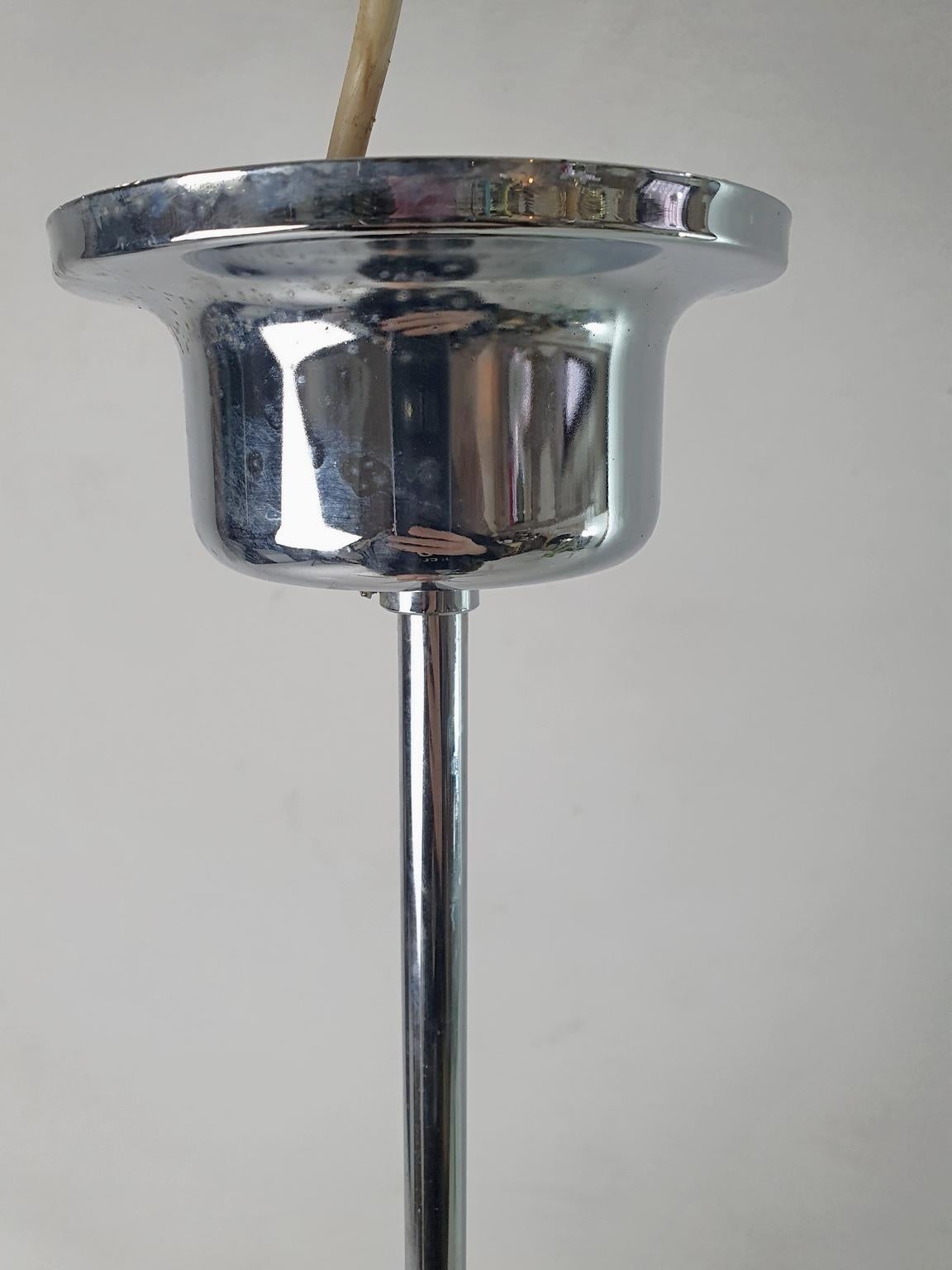 Chandelier by Sciolari in Glass and Chrome, Italy, 1960 For Sale 3