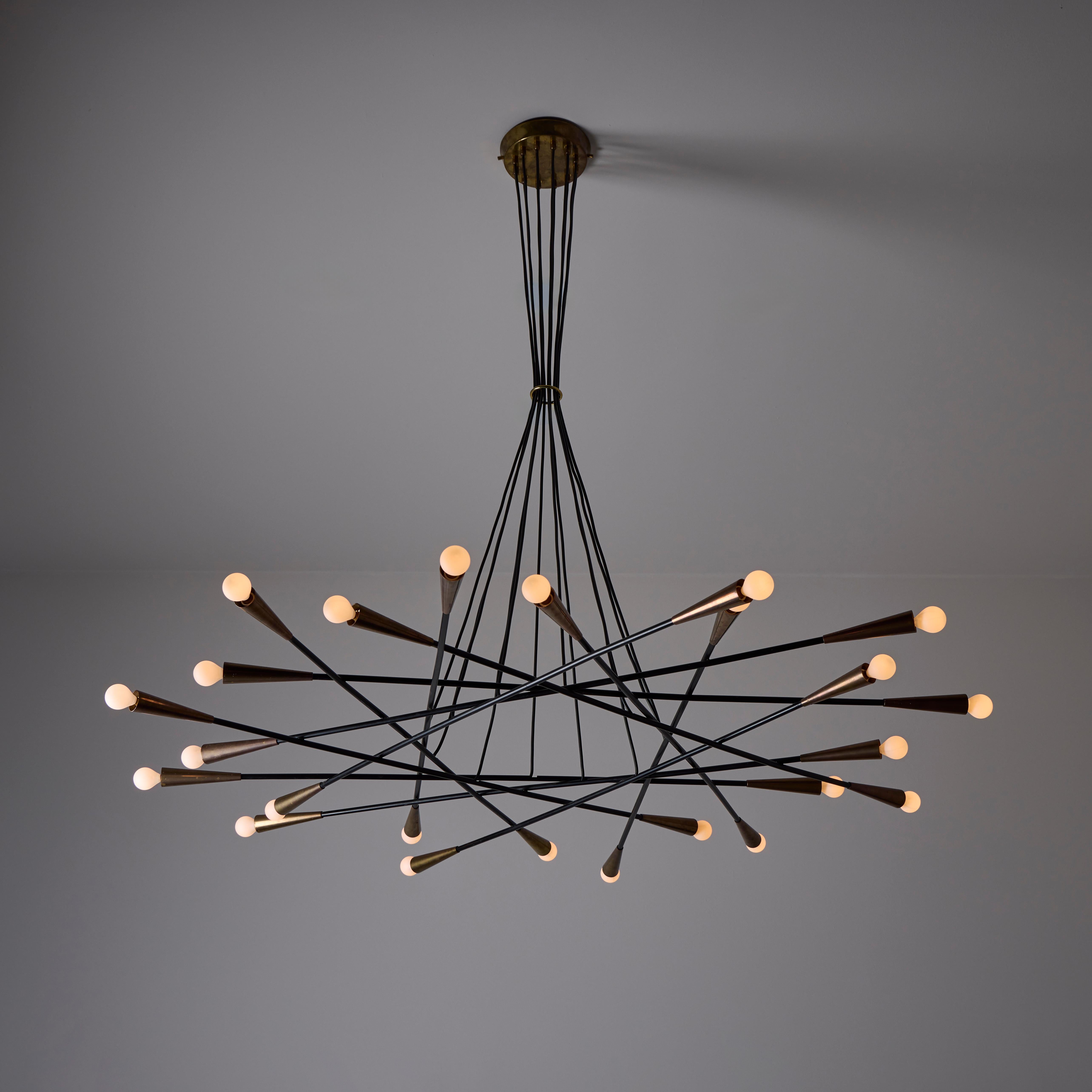 Italian Chandelier by Stilnovo For Sale