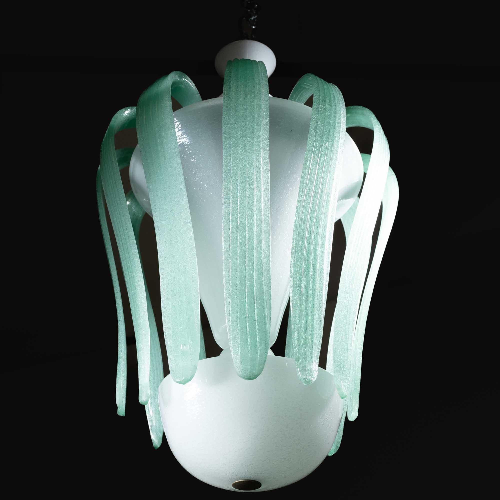 Glass Chandelier by Tomaso Buzzi for Venini, Italy 1930s  For Sale