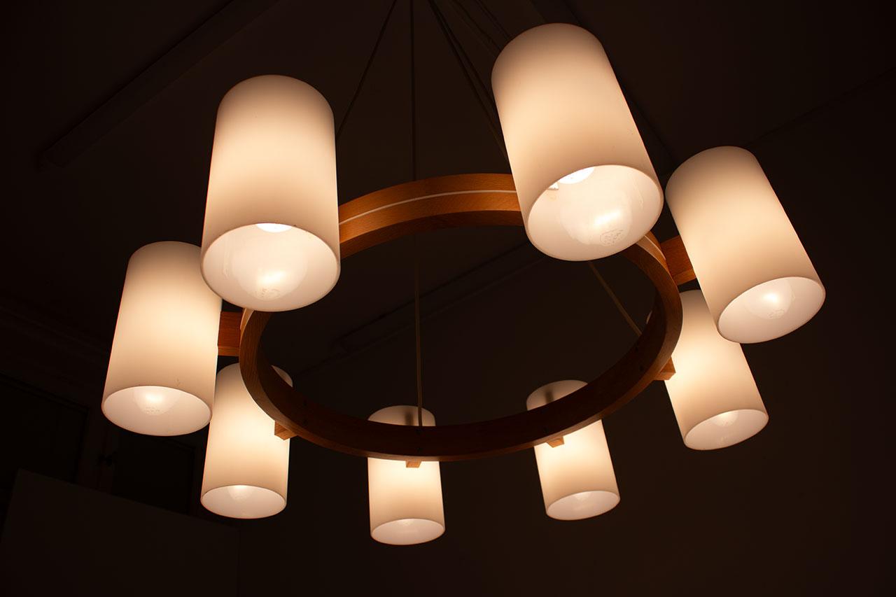Chandelier by Uno & Östen Kristiansson for Luxus, 1960s For Sale 2