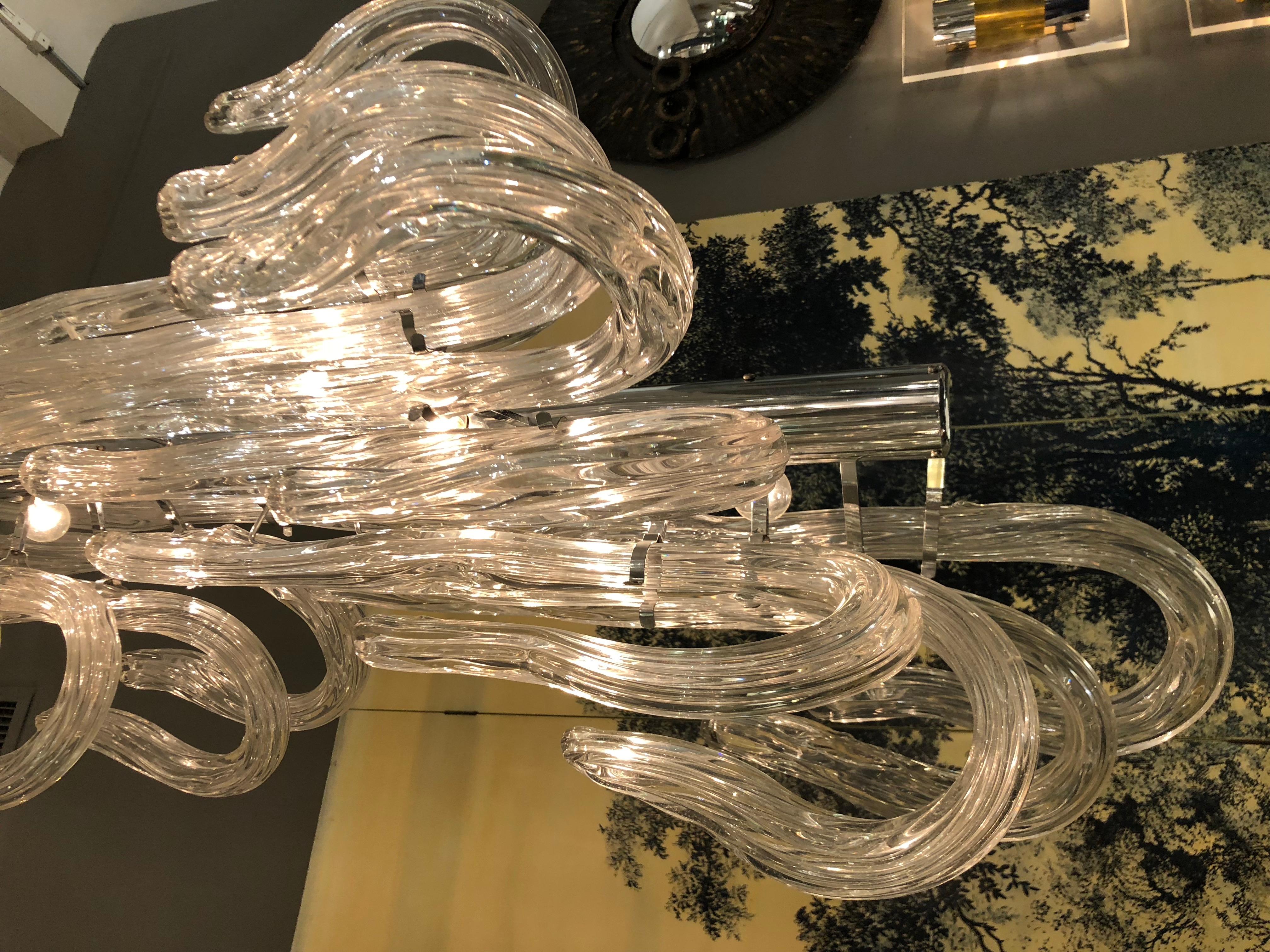 Chandelier by Venini, circa 1960 In Good Condition For Sale In New York, NY