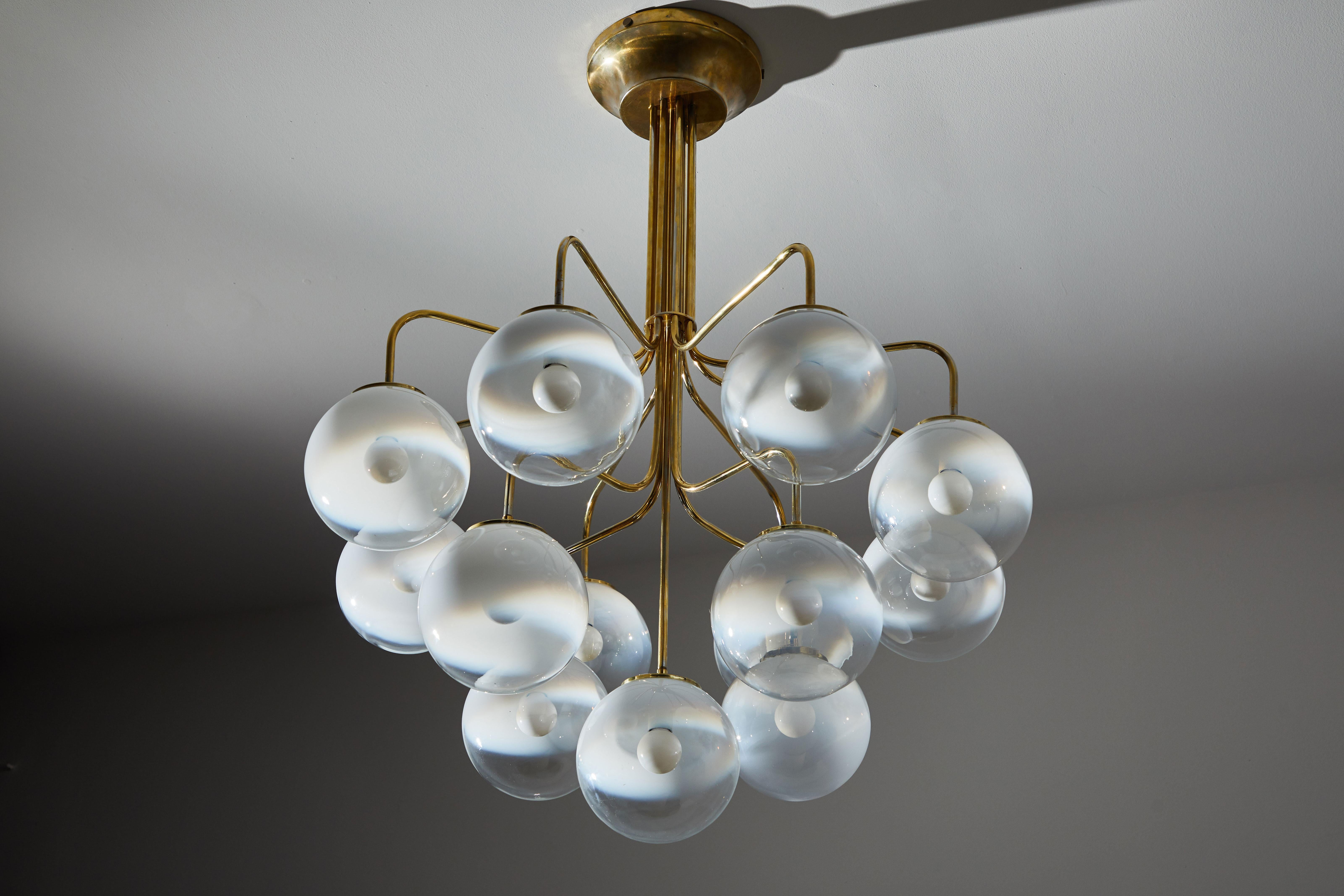 Italian Chandelier by Angelo Mangiarotti for Candle 
