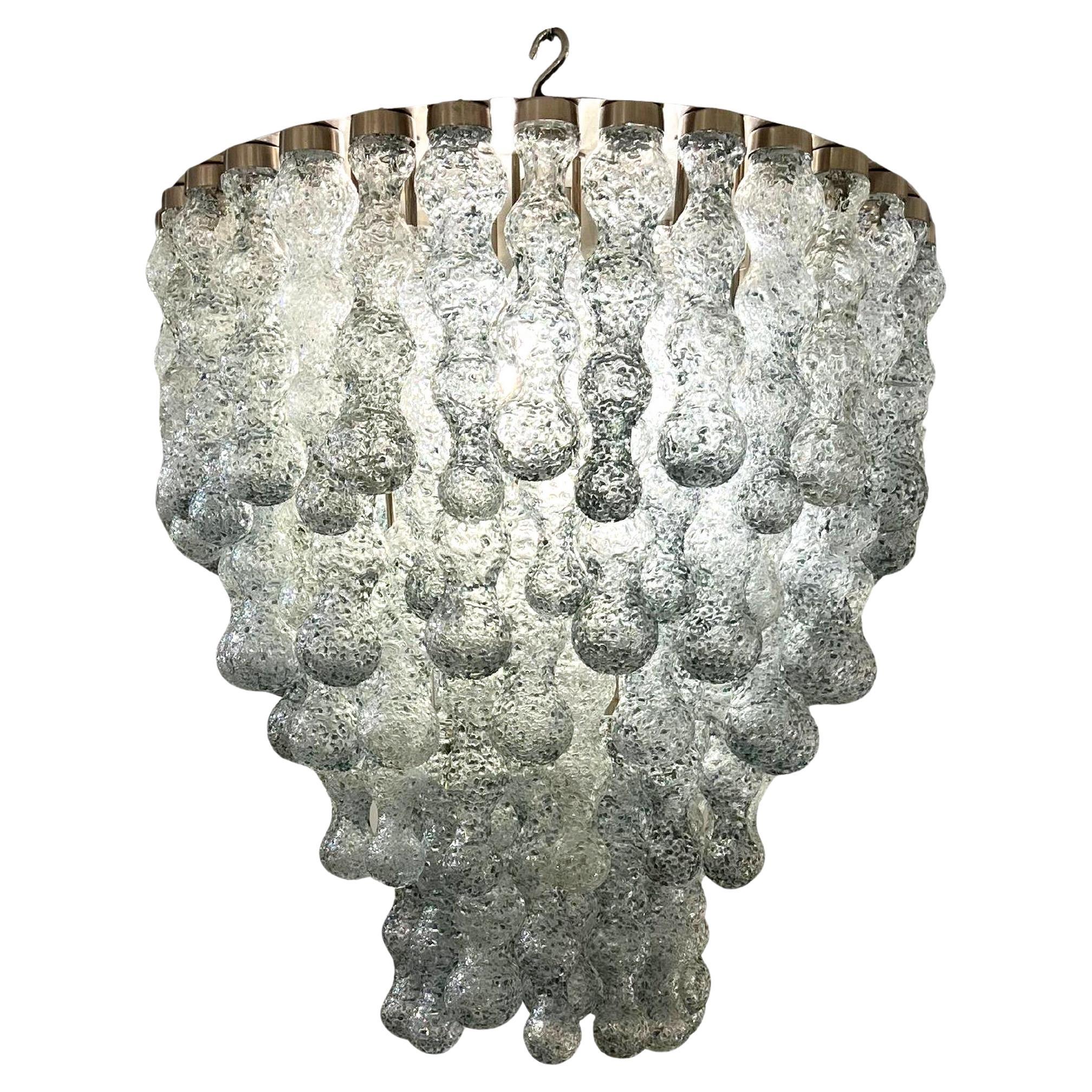 Chandelier-ceiling light, Mazzega, Murano, Italy, circa 1960