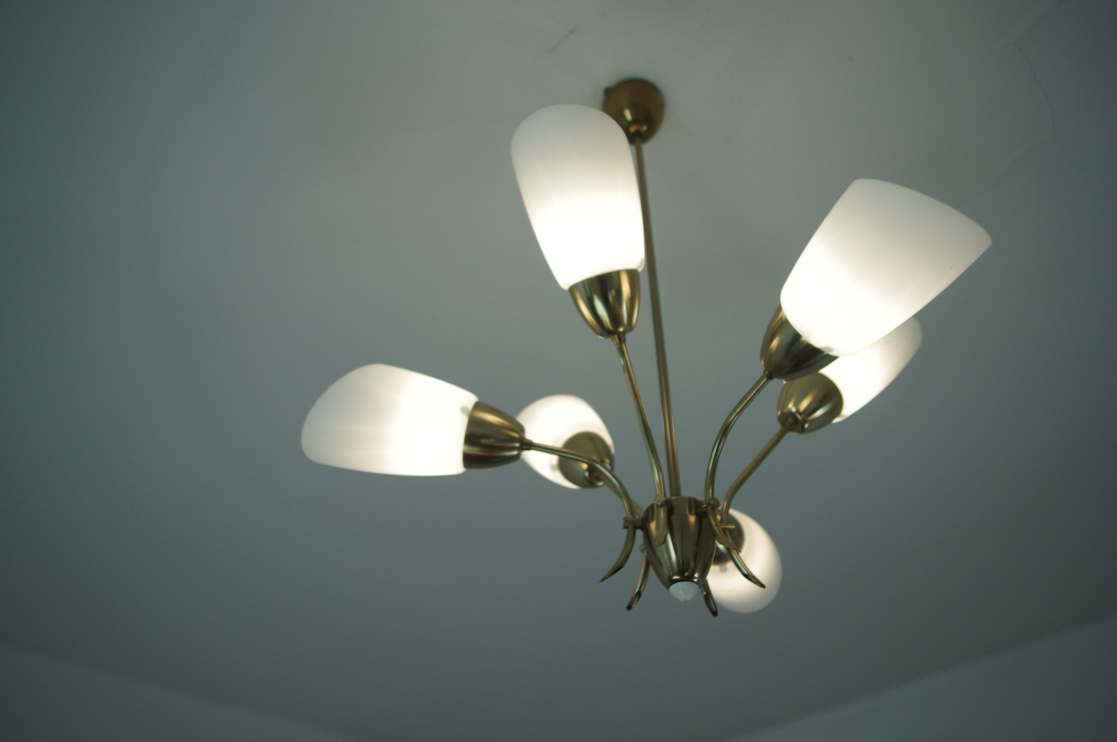 Late 20th Century Chandelier, circa 1980, Made in Czechoslovakia For Sale