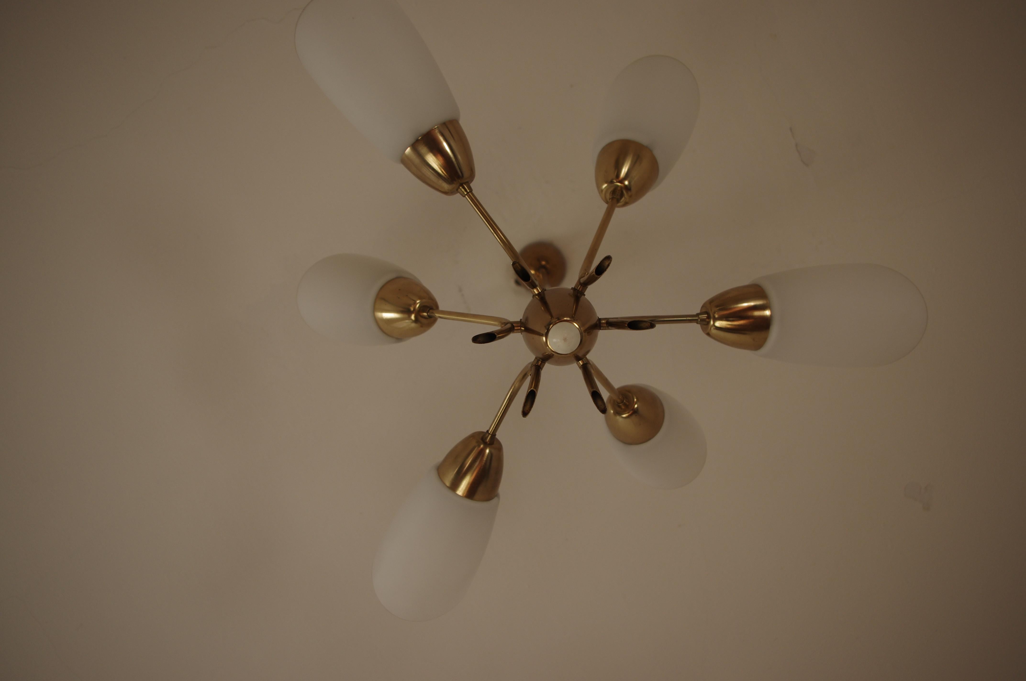 Chandelier, circa 1980, Made in Czechoslovakia For Sale 1