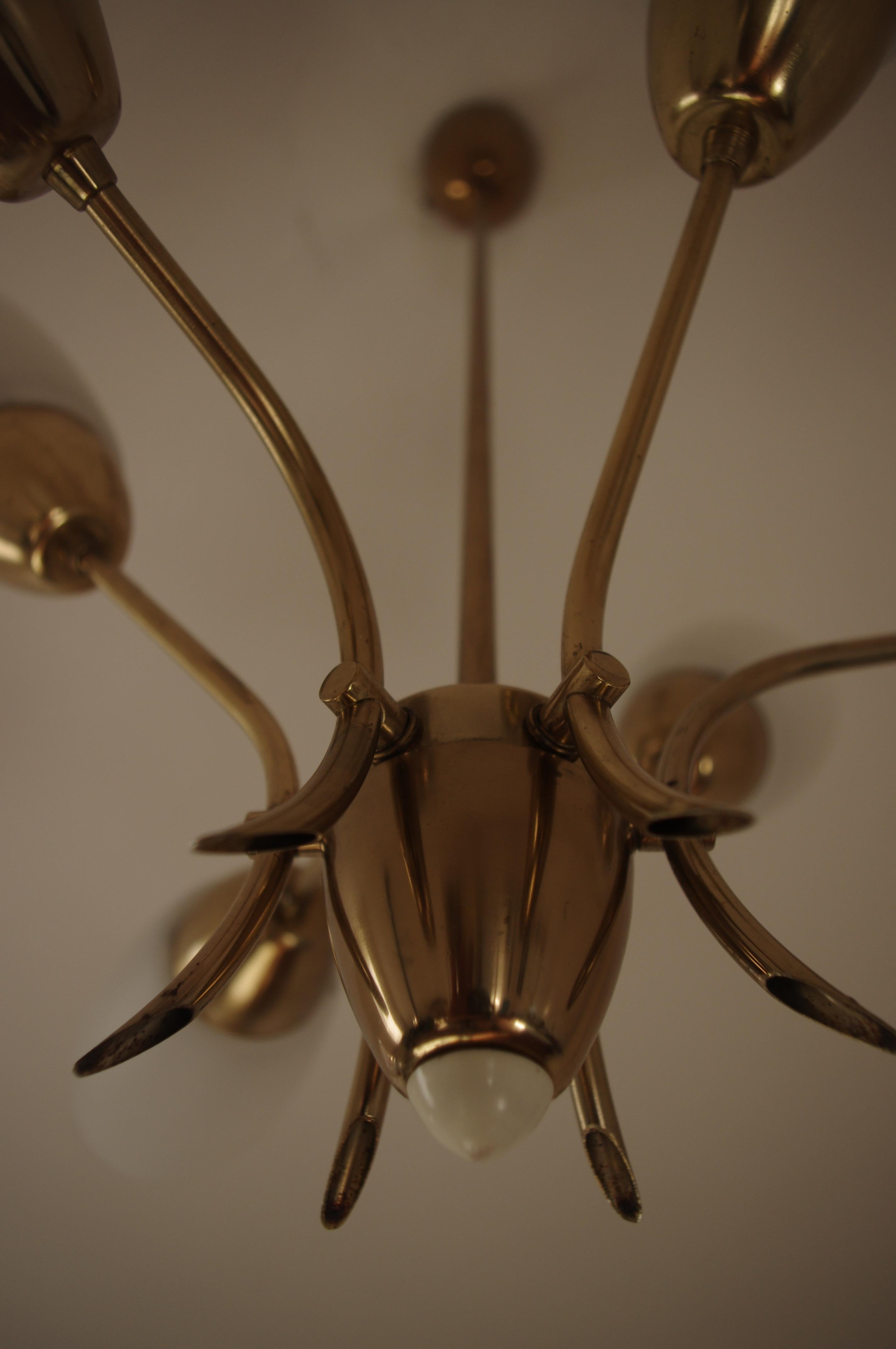 Chandelier, circa 1980, Made in Czechoslovakia For Sale 2