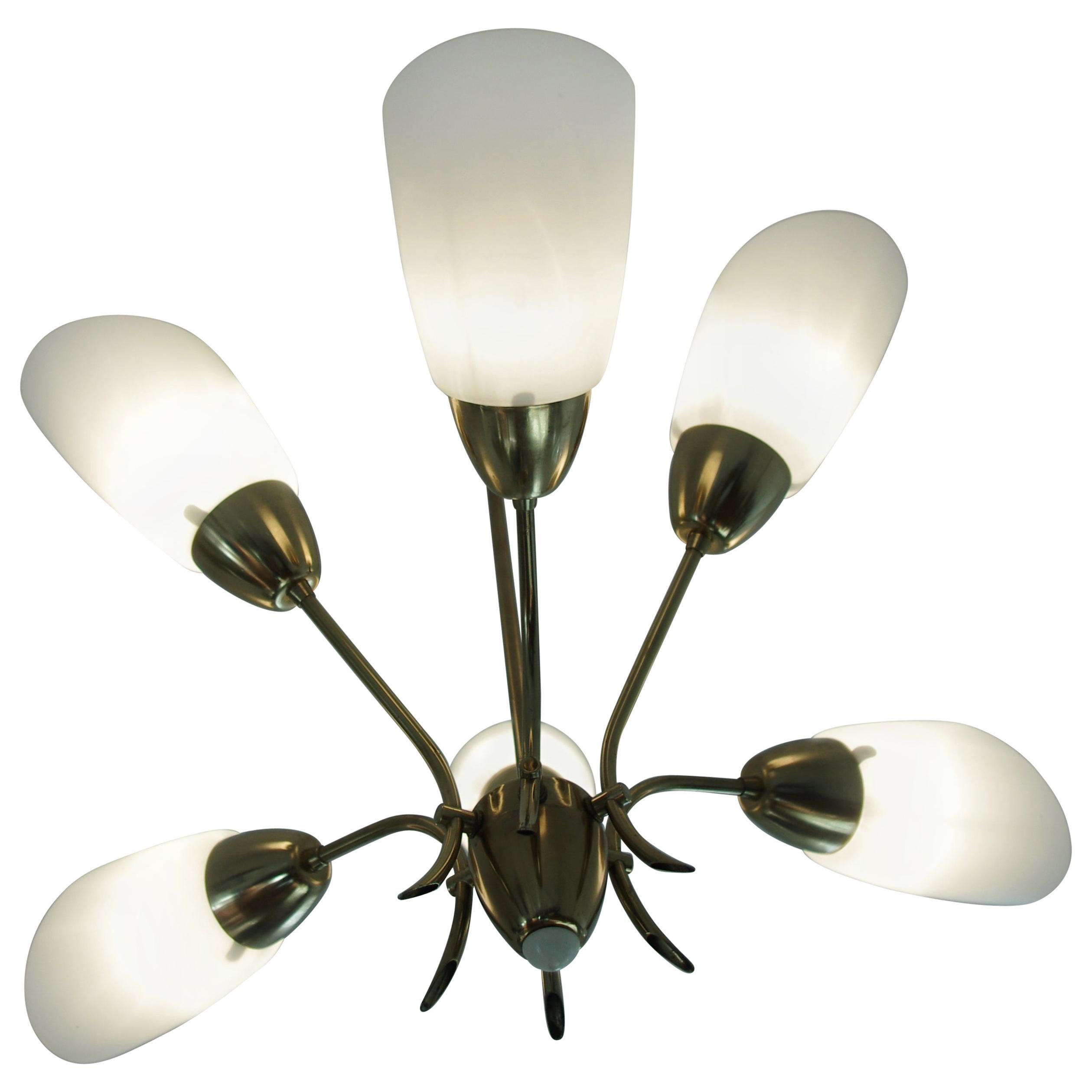 Chandelier, circa 1980, Made in Czechoslovakia For Sale