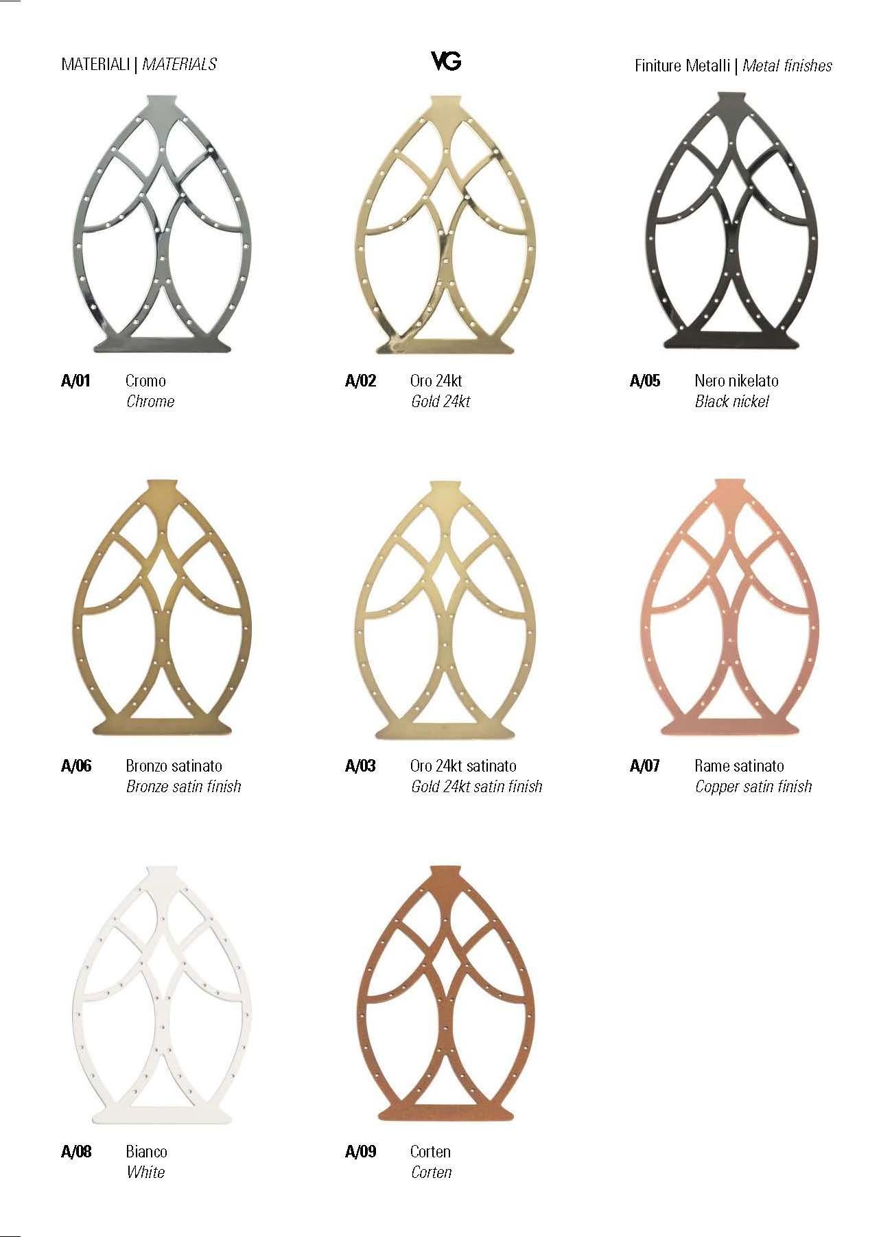 XXI secolo e contemporaneo Lampadario Cluster 7 Uova Medie 1 Lampade, Finitura Cromo, Stile Arabesque, Italia in vendita
