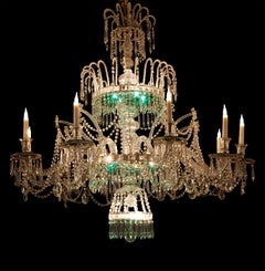 Chandelier Crystal Attributed to the Granja Manufacture, Spain, Circa 1900