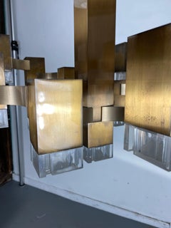 Chandelier Cubic by Sciolari, Lightolier, Italy, 1970s