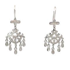 Chandelier Diamond Dangle Earrings in 18K White Gold Chandelier Diamond Dangle Earrings in 18K White Gold