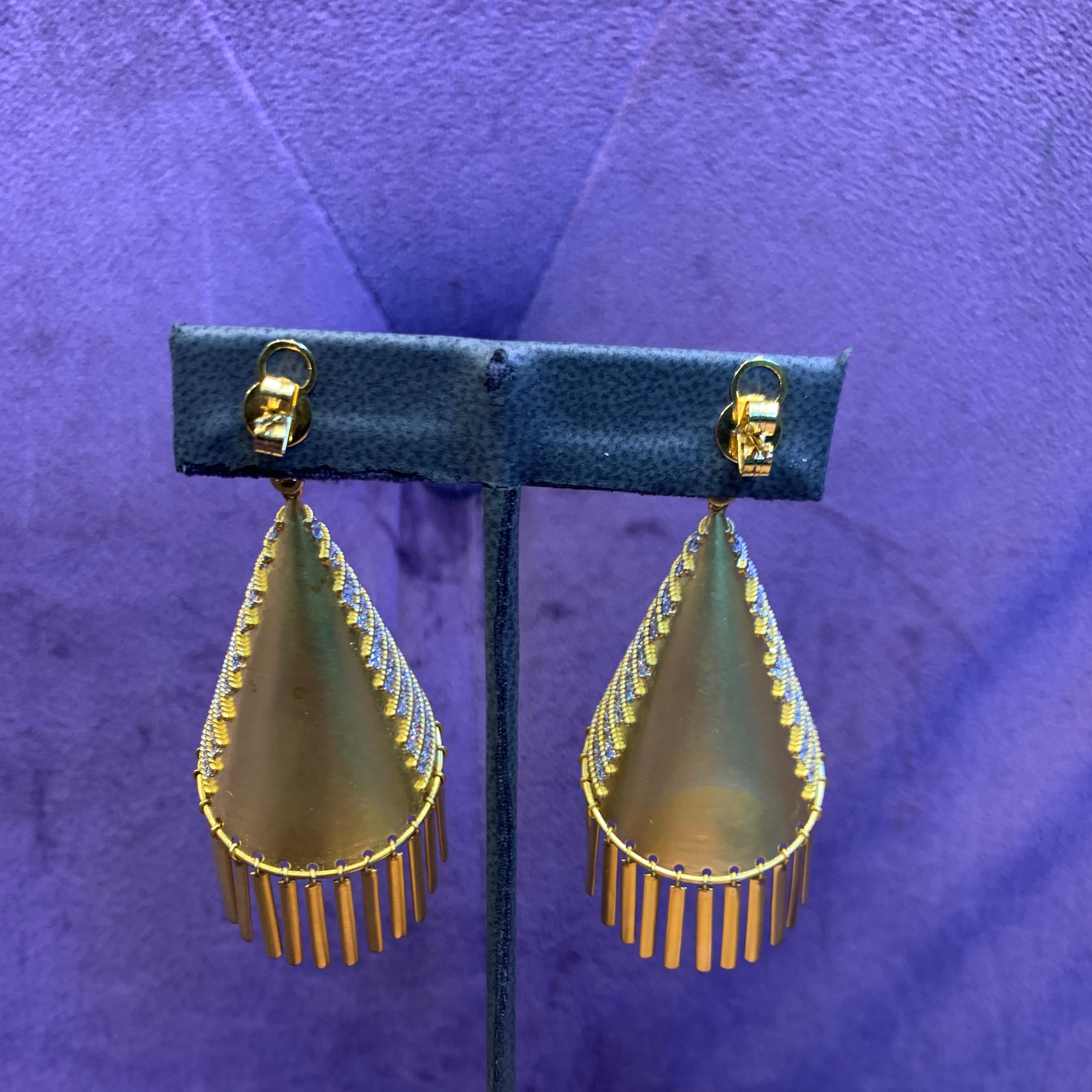 Chandelier Diamond Earrings For Sale 2