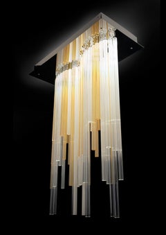 Chandelier "Diorite" in Italian Handmade Murano Glass by Venini