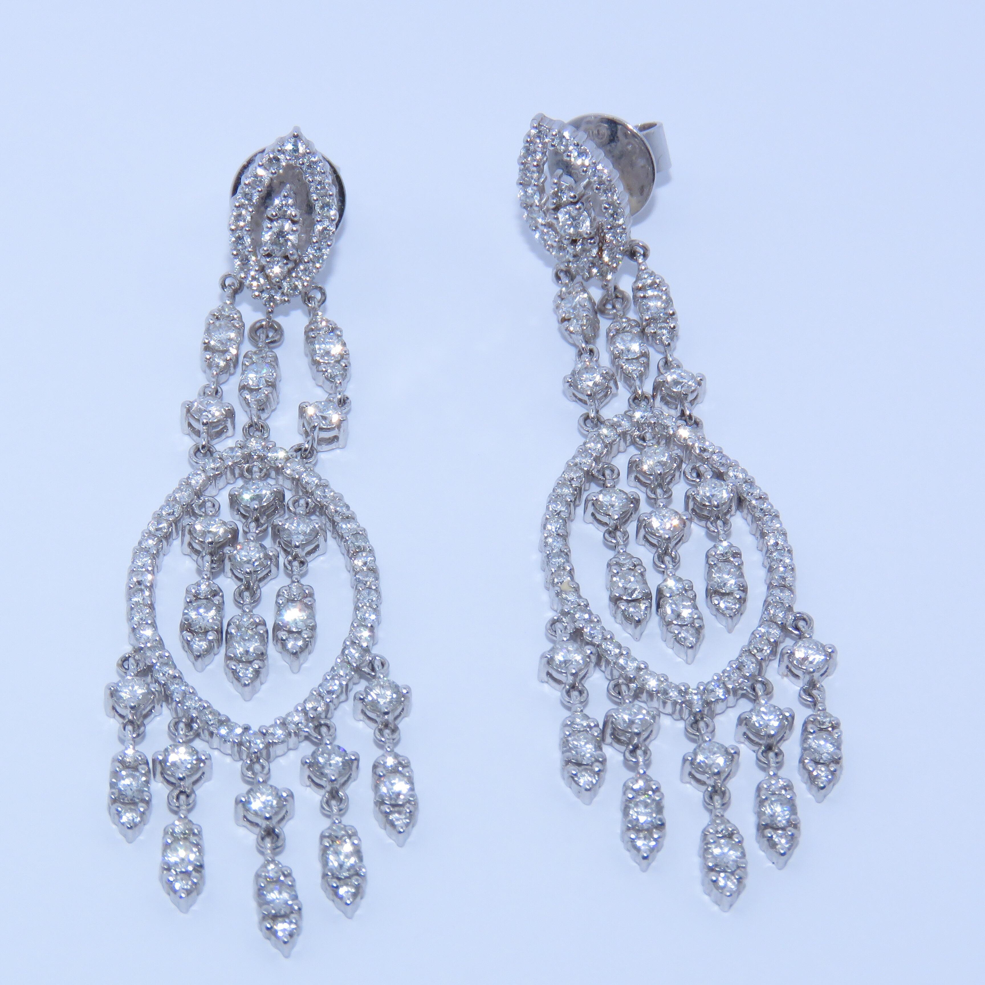 Art Deco Chandelier Earrings #10021 For Sale