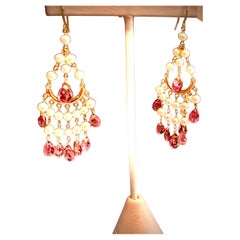 Boucles d'oreilles pendantes en perles
