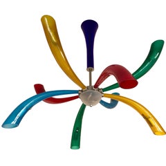 Chandelier Fireworks Murano Glass by Barovier e Toso, Italy, 1990s