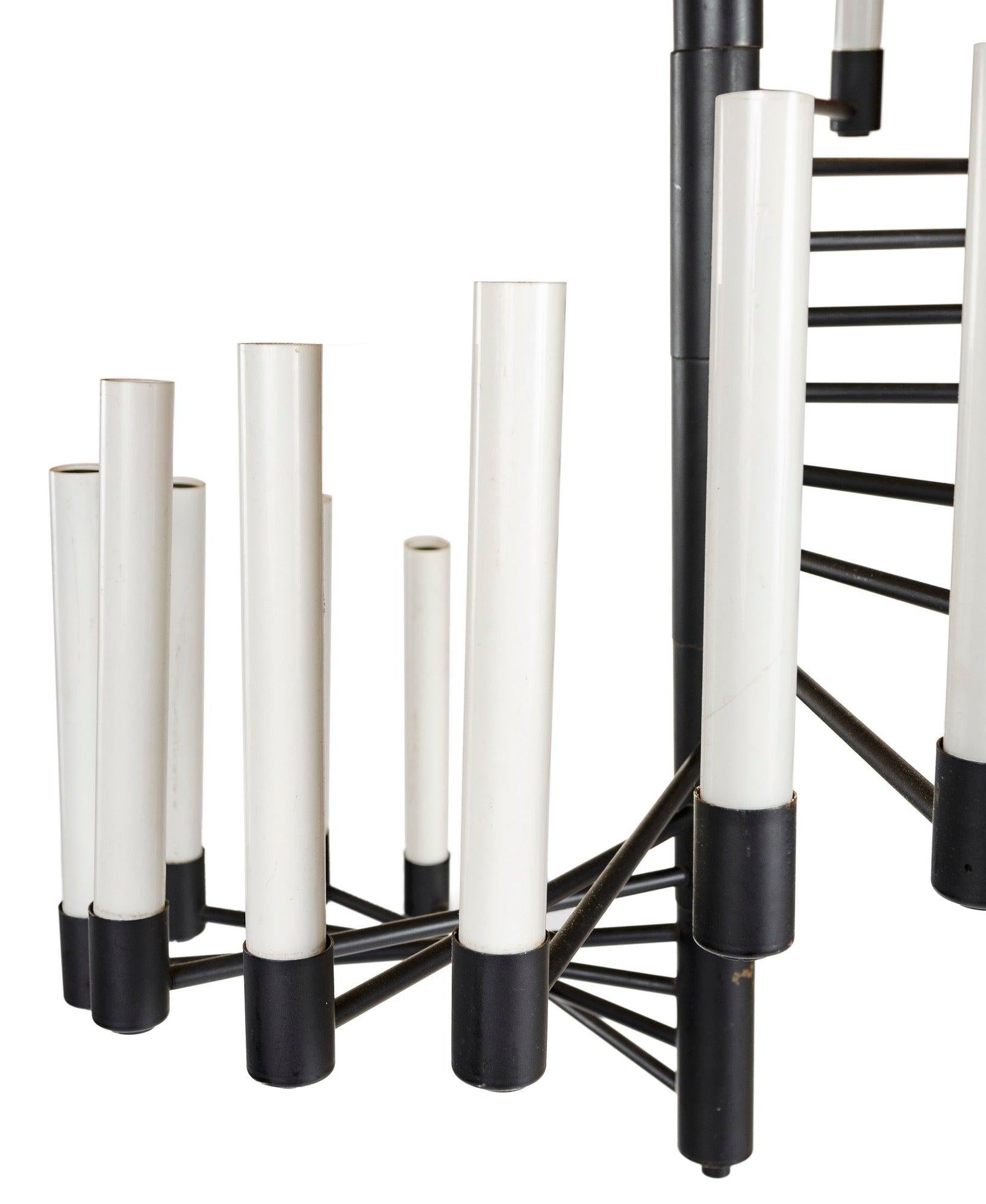 Americano Lampadario per Lightolier, 1969 in vendita