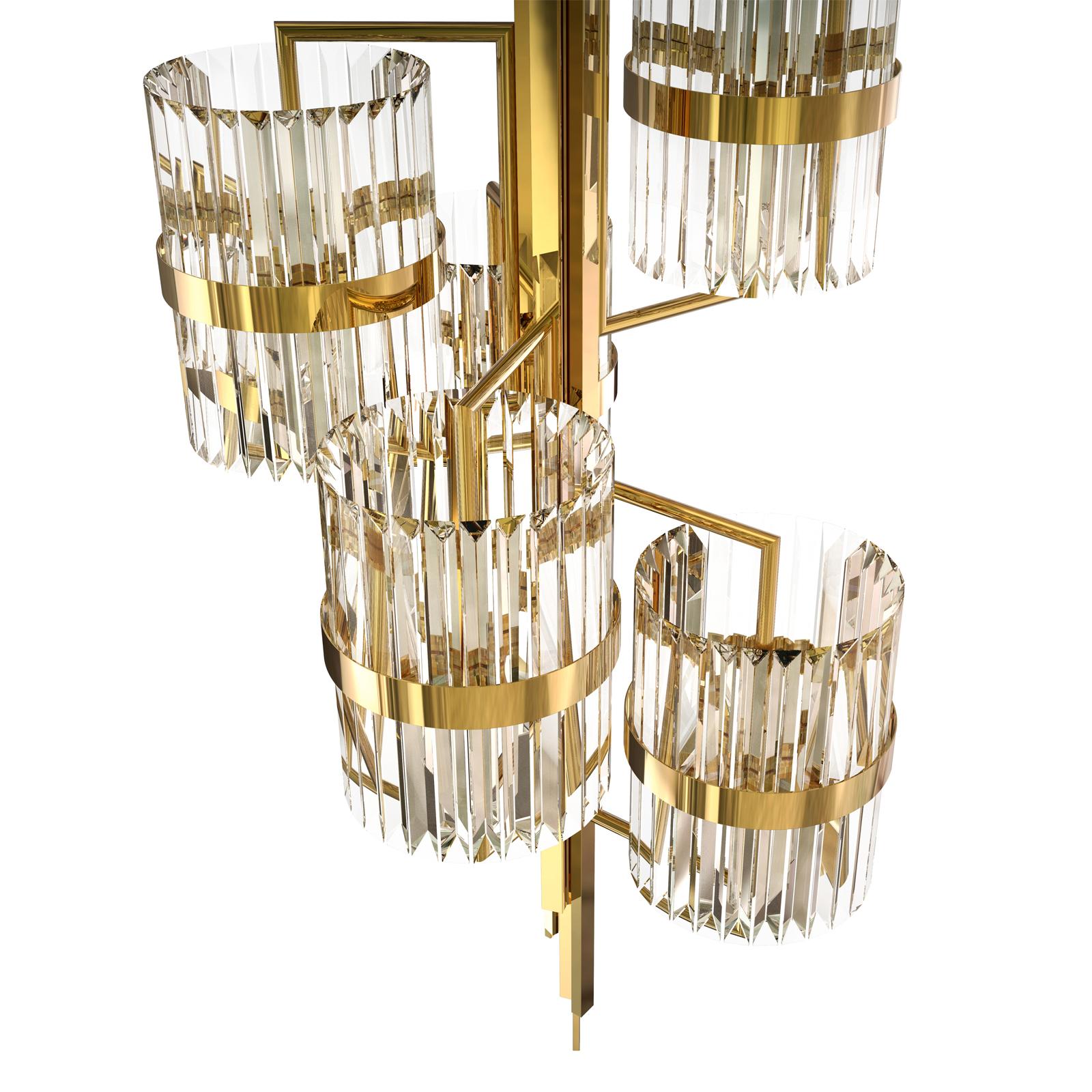 Portuguese Chandelier Freeone with Crystal Glass For Sale
