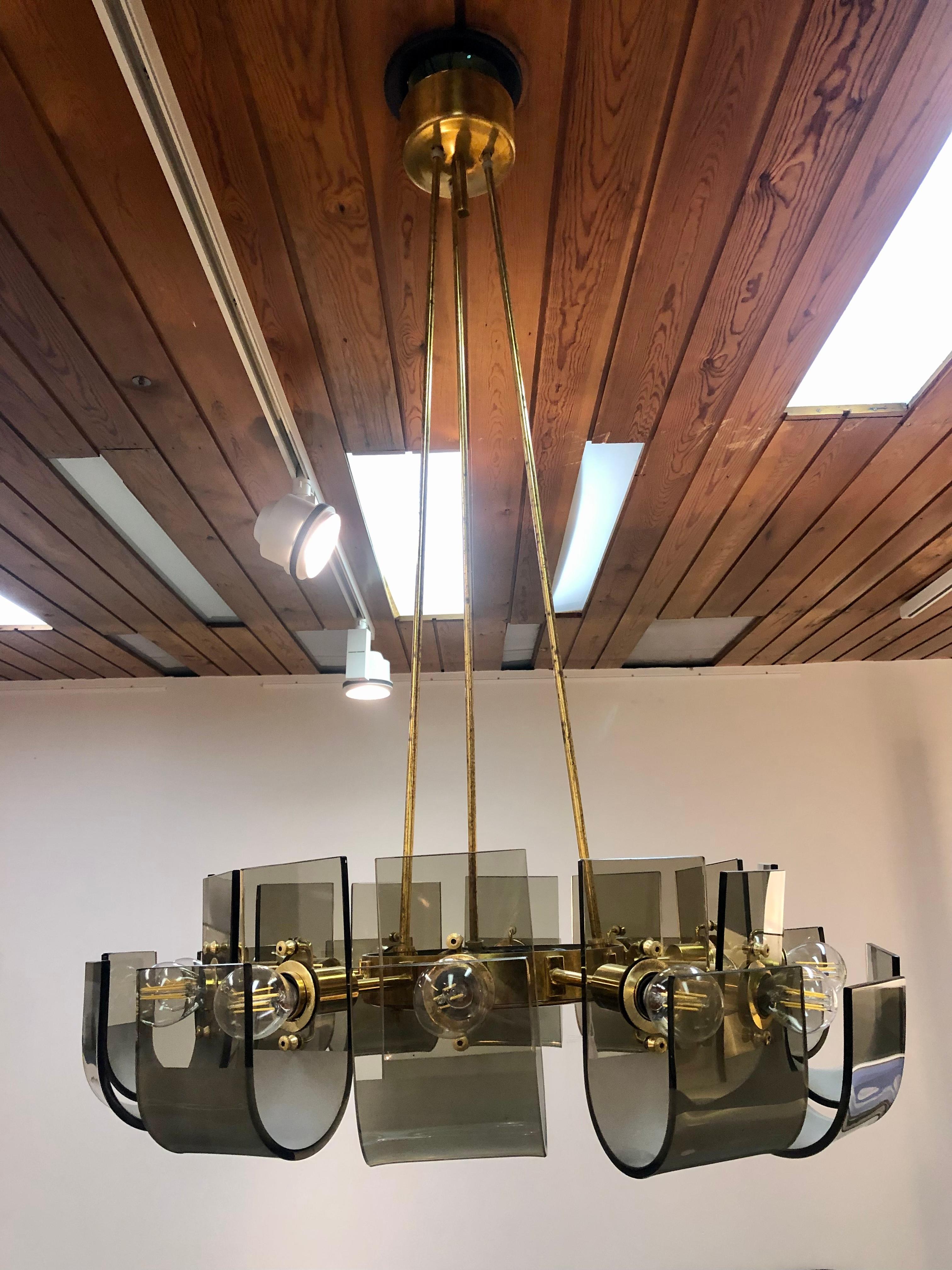 Mid-Century Modern Chandelier from the Fifties by Gino Paroldo For Sale