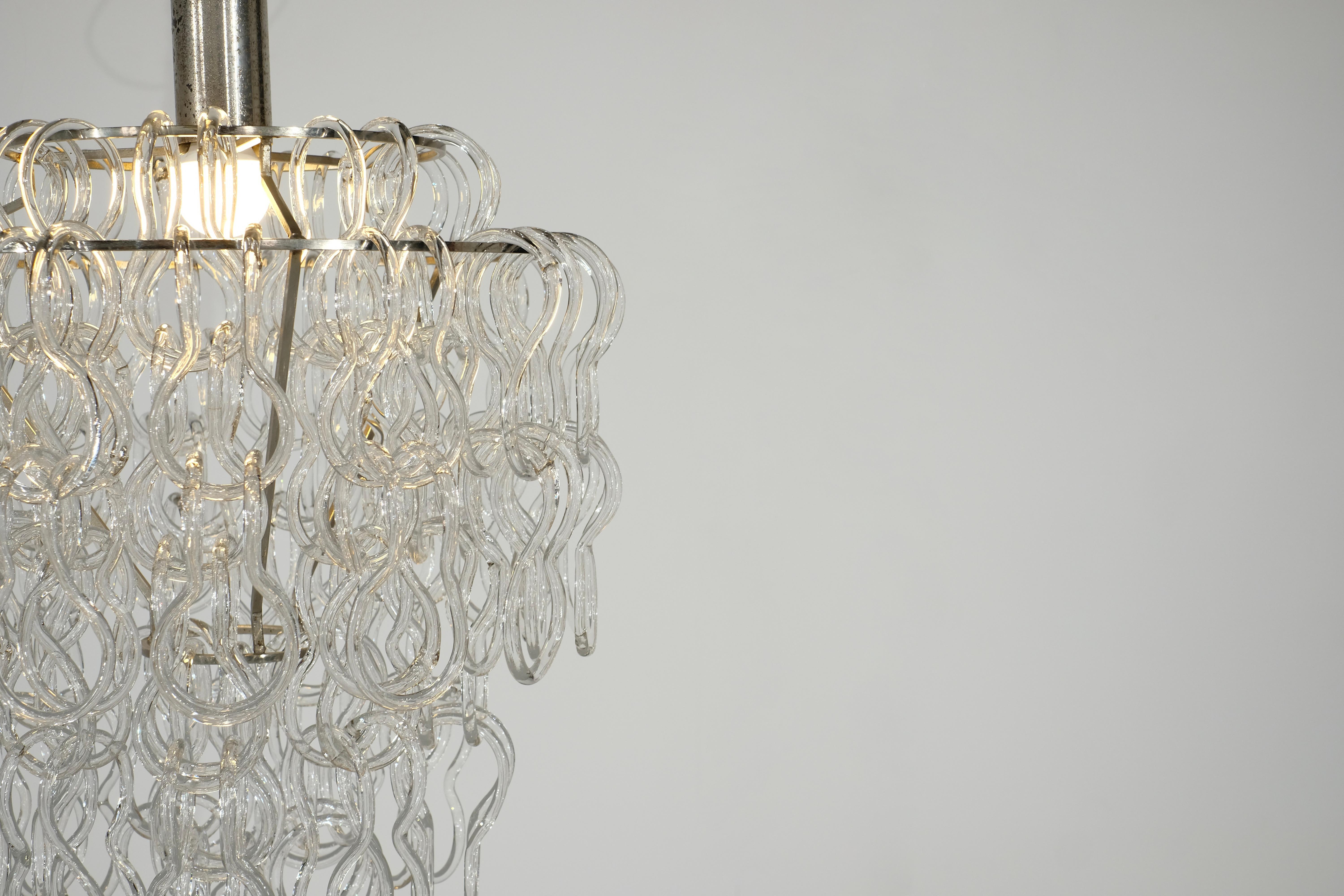 Lustre Giogali d'Angelo Mangiarotti pour Vistosi, Italie, années 1970 en vente 4