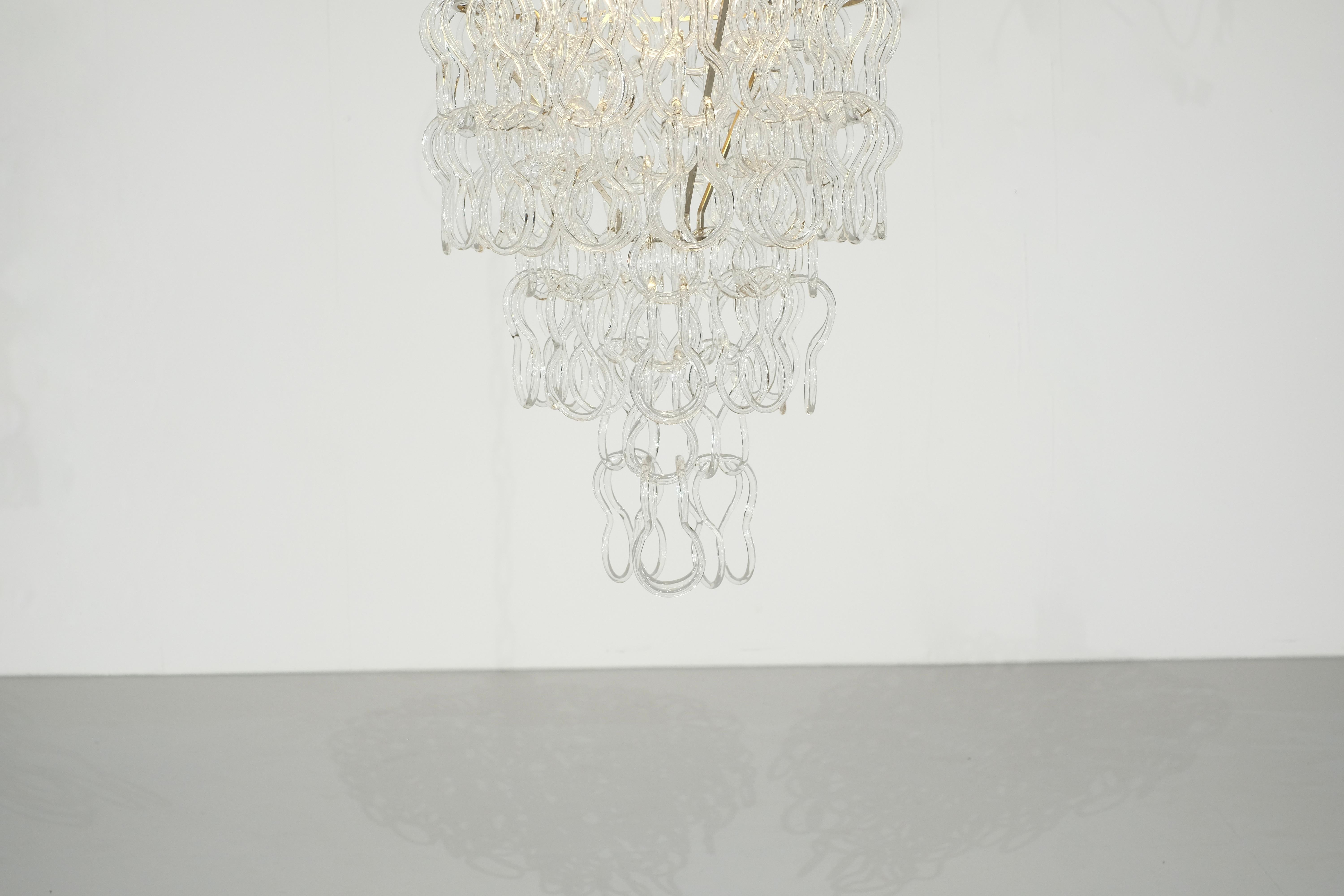 Lustre Giogali d'Angelo Mangiarotti pour Vistosi, Italie, années 1970 en vente 5