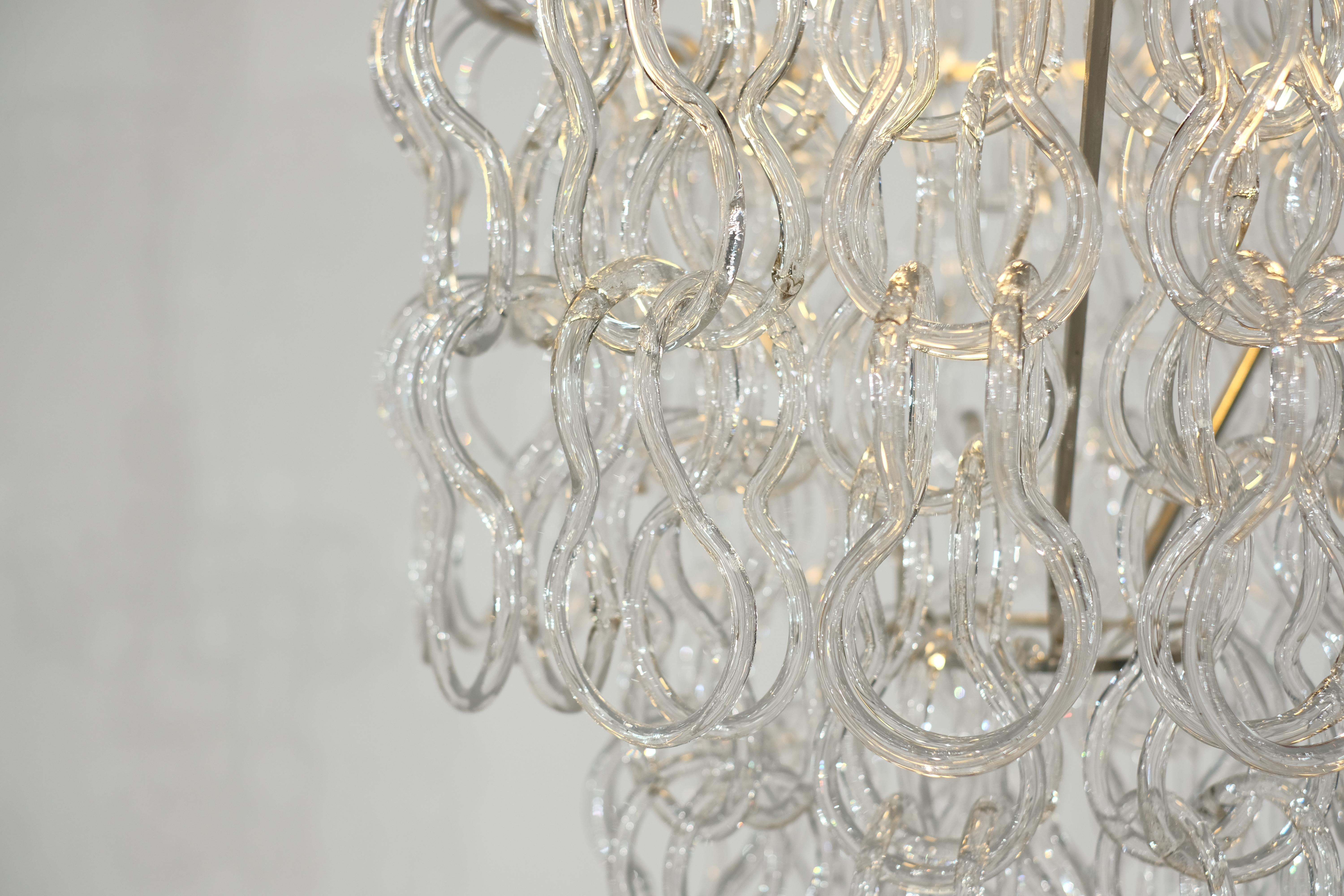 Lustre Giogali d'Angelo Mangiarotti pour Vistosi, Italie, années 1970 en vente 3
