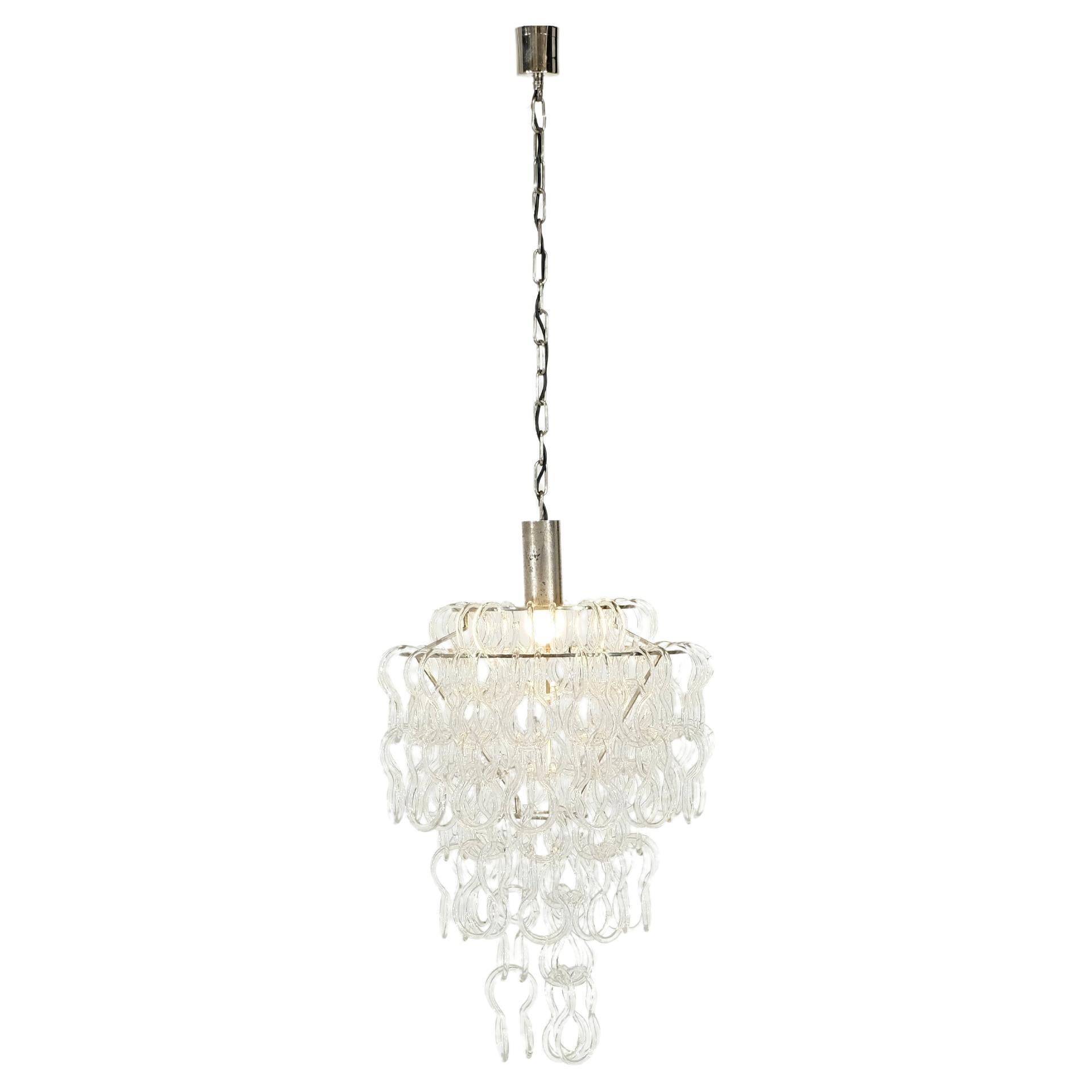 Lustre Giogali d'Angelo Mangiarotti pour Vistosi, Italie, années 1970 en vente