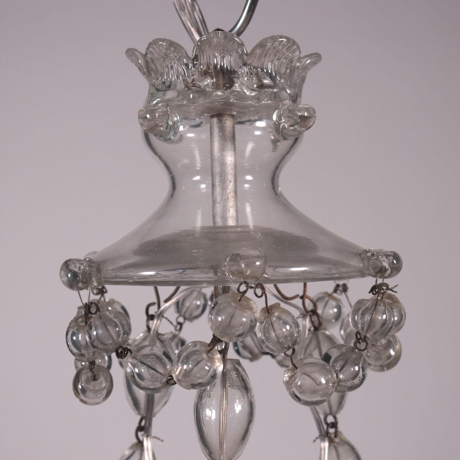Spanish Chandelier Glass Spain, Late 19th Century