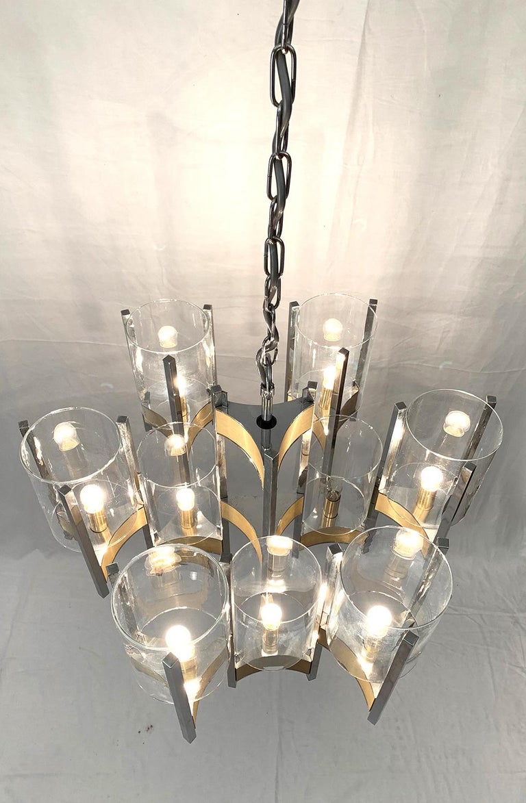 Chandelier "Hurricane" by Gaetano Sciolari, 1960s For Sale at 1stDibs