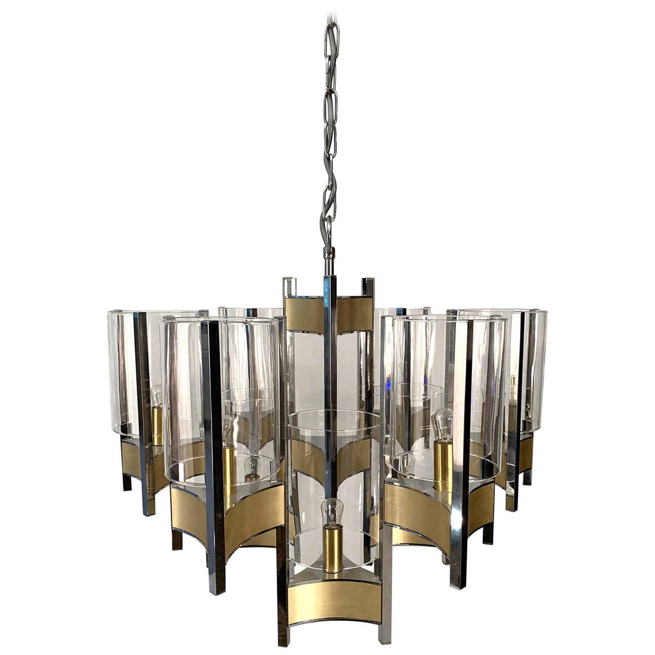 Chandelier "Hurricane" by Gaetano Sciolari, 1960s For Sale