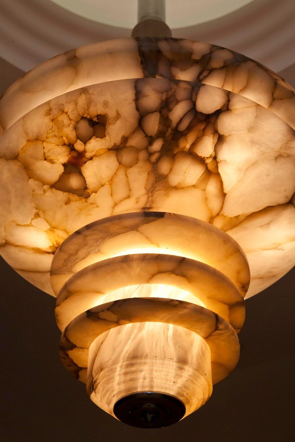 alabaster tile chandelier