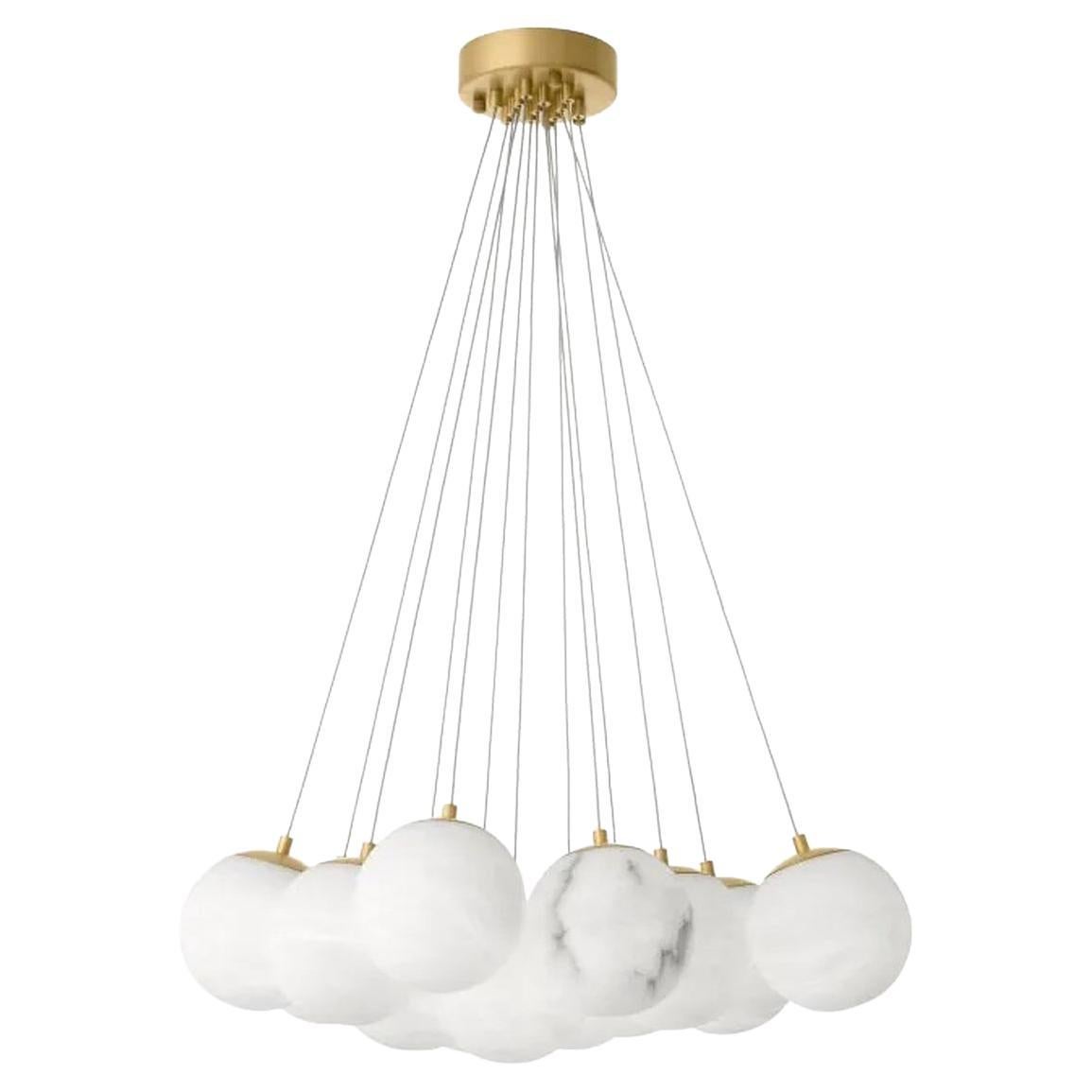 21st Century Chandelier in Alabaster with Ballons For Sale