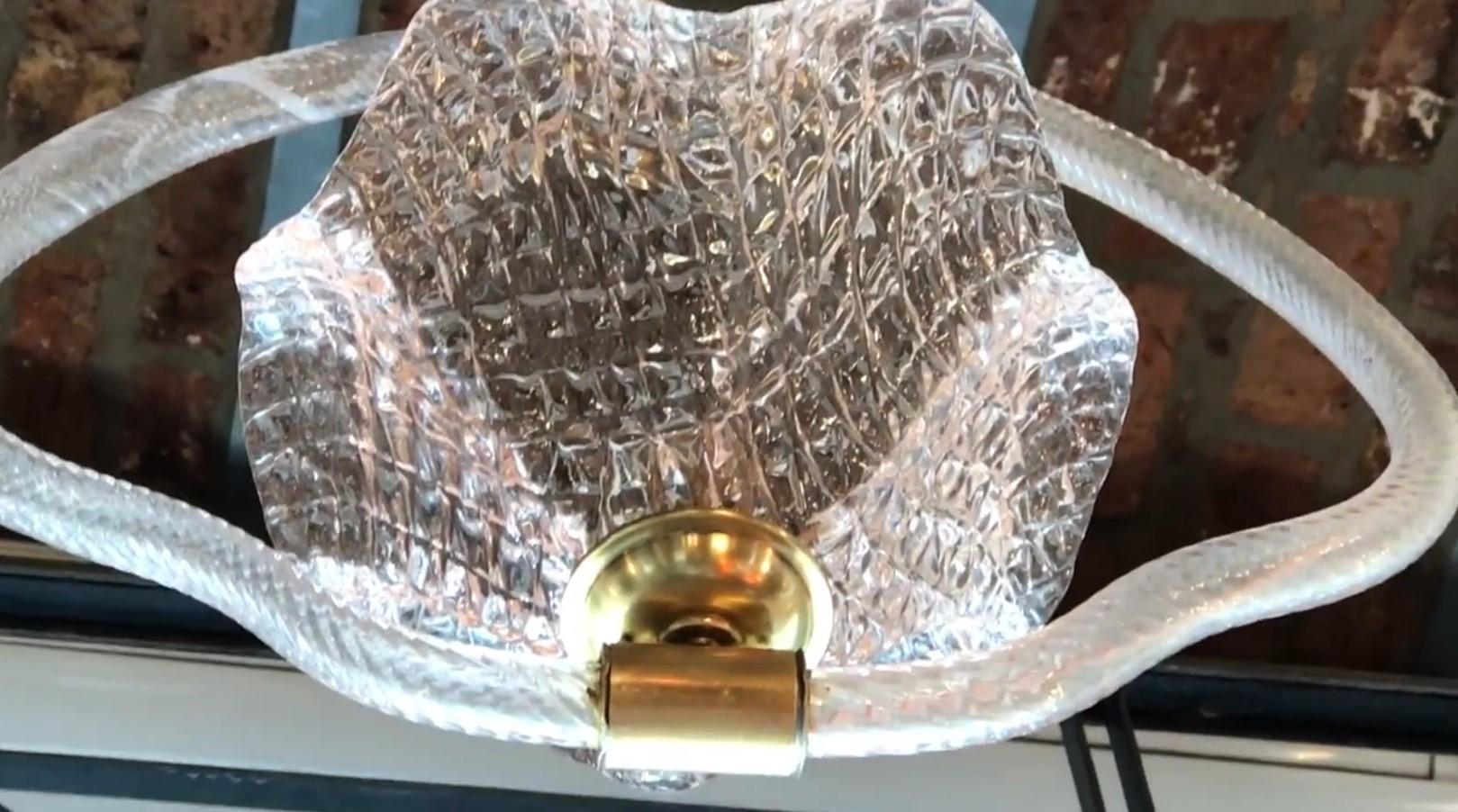 Lustre en bronze de Murano et de style Art déco, 1920, Italie Bon état - En vente à Ciudad Autónoma Buenos Aires, C