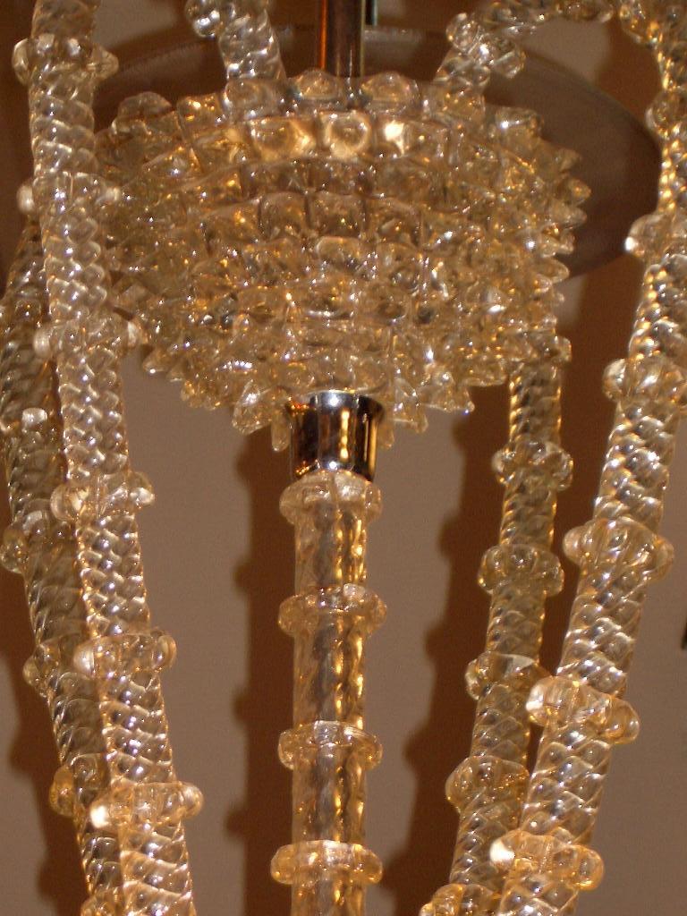 Chandelier in Murano Attributed to Venini Style, Art Deco, 1920 For Sale 2