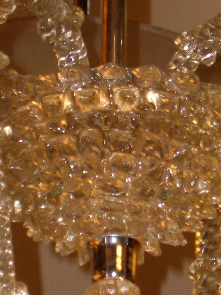 Chandelier in Murano Attributed to Venini Style, Art Deco, 1920 For Sale 3