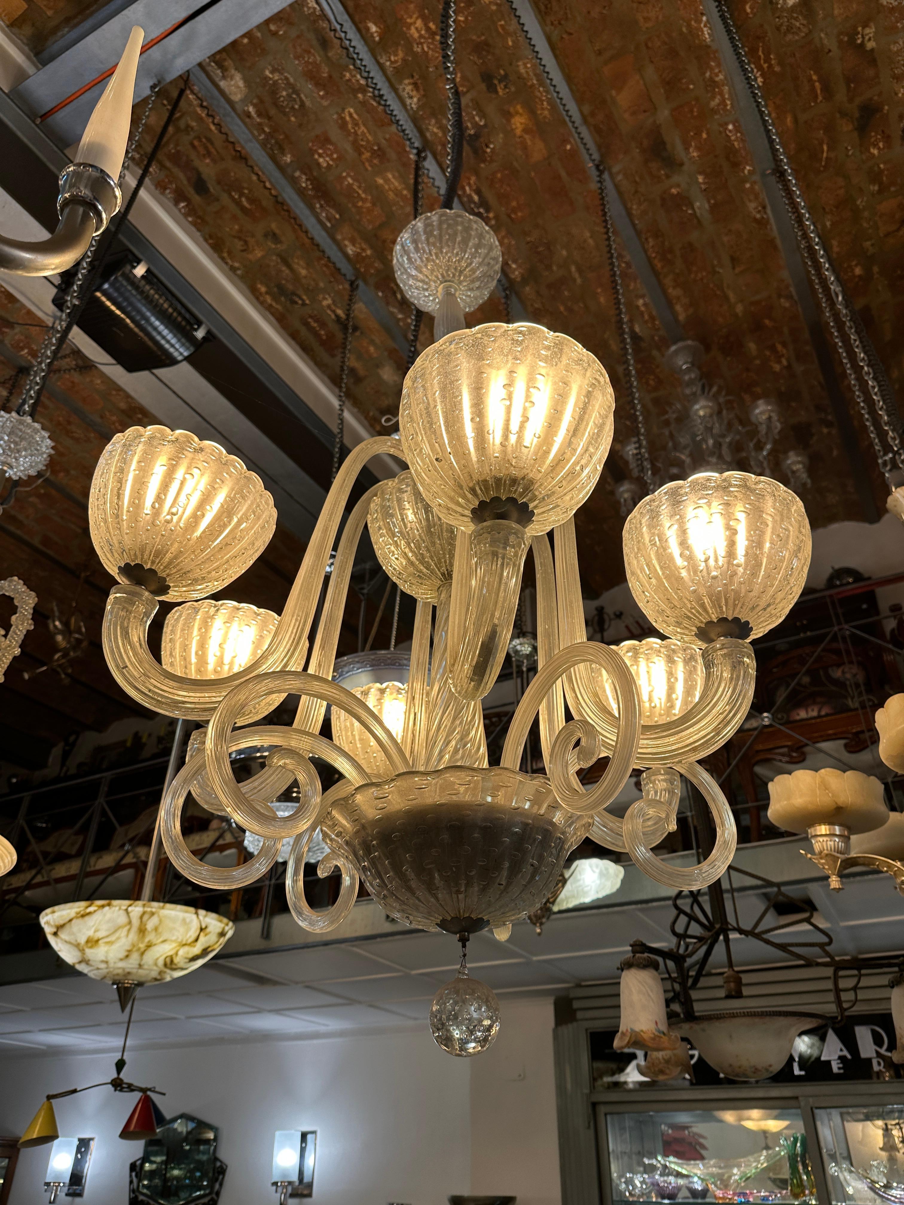 Lampadario di Murano  Design, Barovier & Toso, stile italiano, Art Deco, 1920 in vendita 3