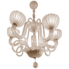 Chandelier in Murano  Design, Barovier & Toso, Italian style, Art Deco, 1920