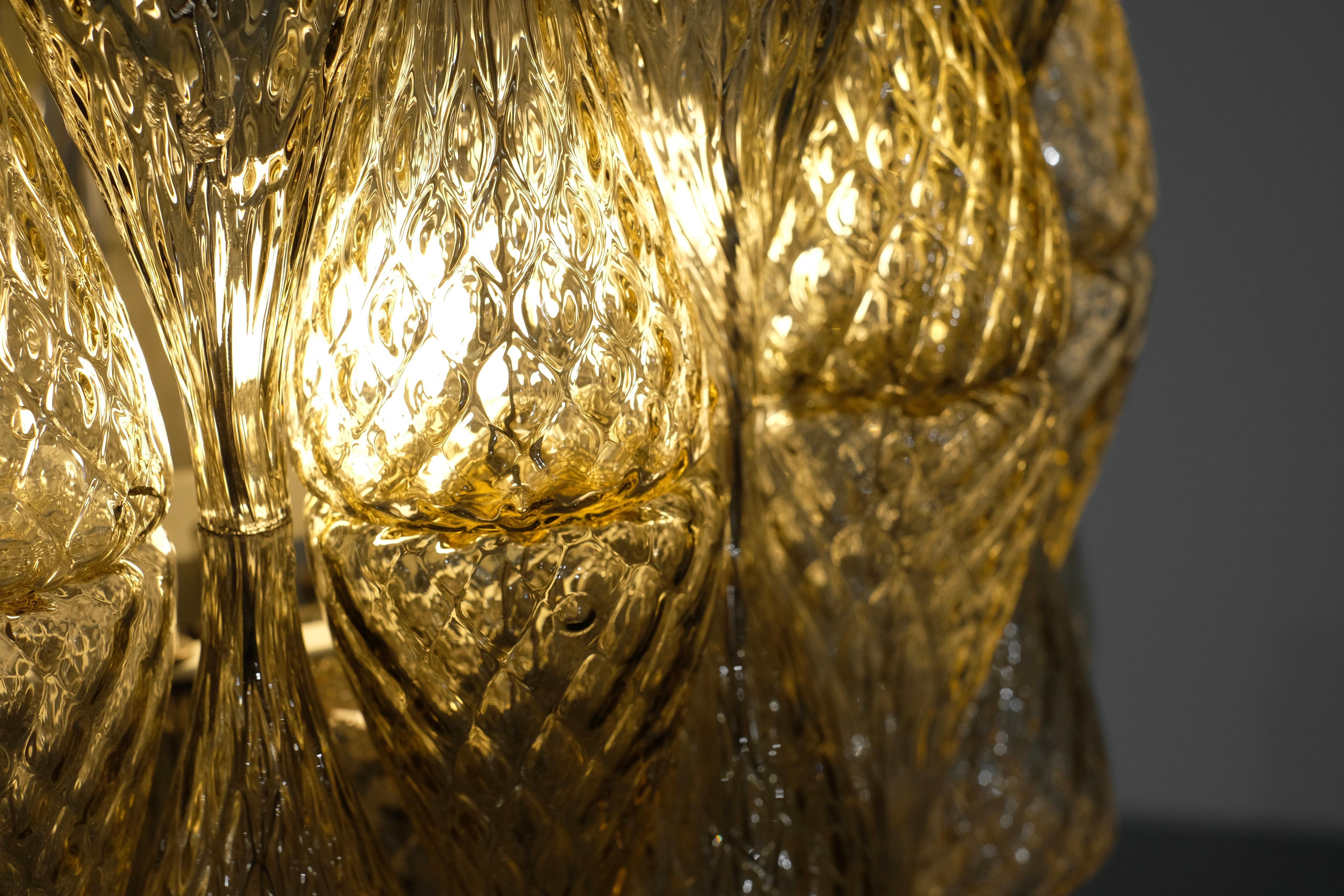 Chandelier in Murano glass, Italy 1970s. For Sale 6