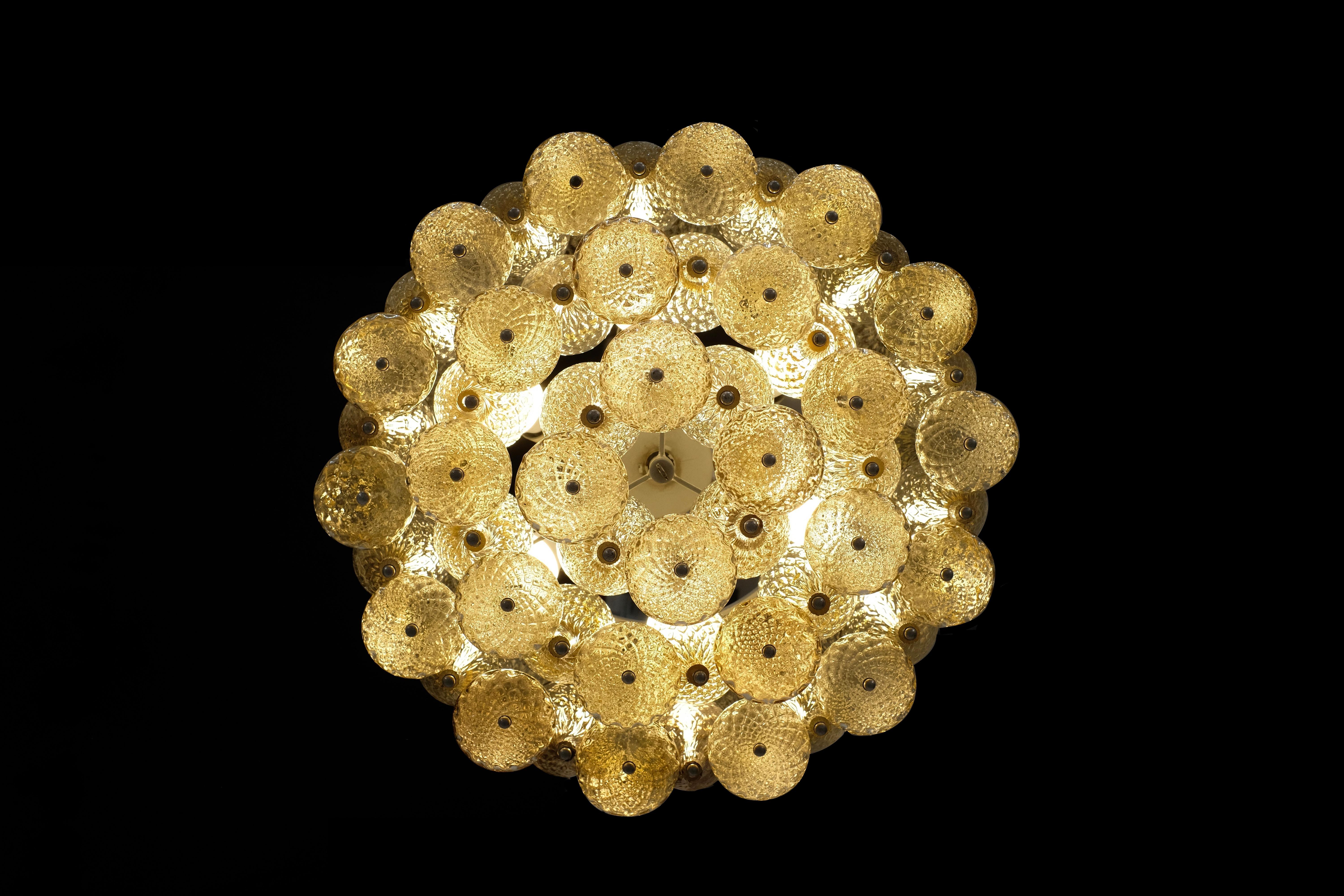 Chandelier in Murano glass, Italy 1970s. For Sale 7