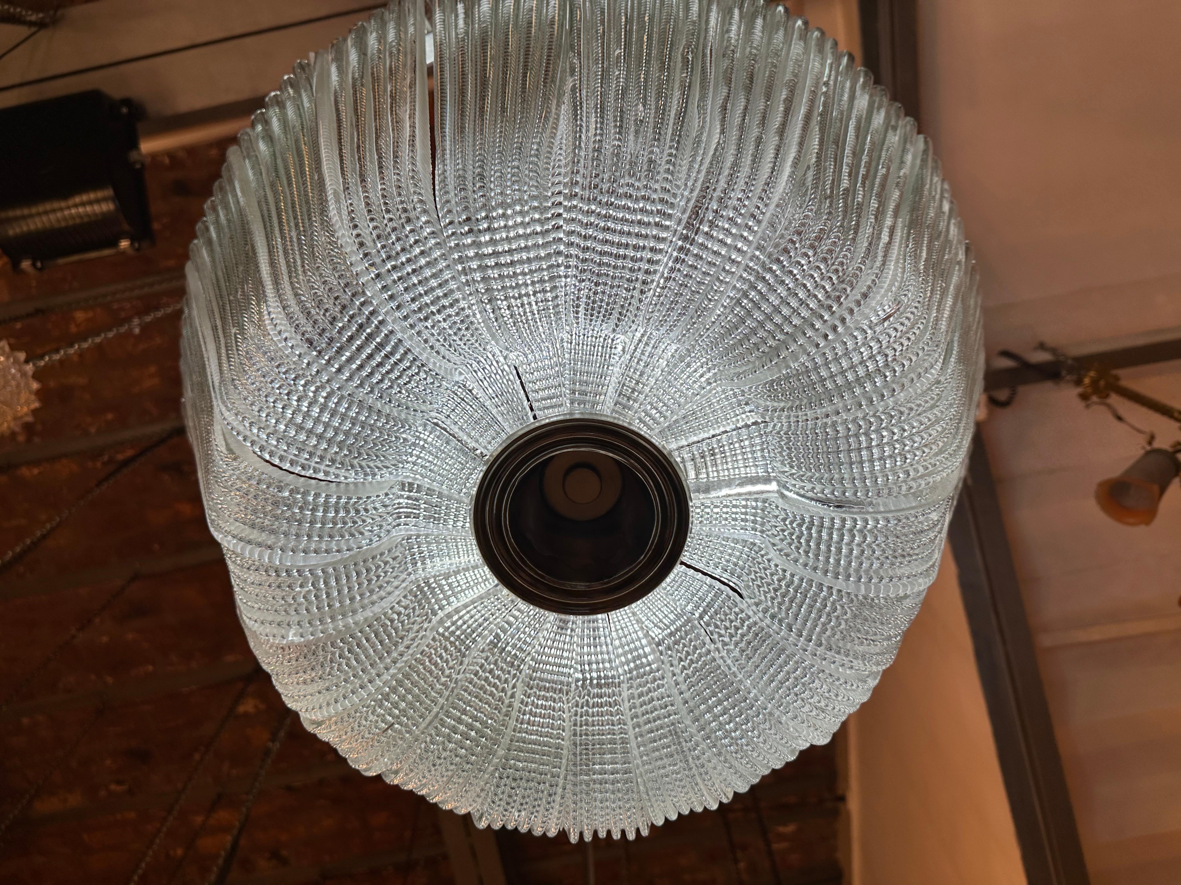 Lámpara de araña de Murano al estilo Venini, Art Déco, 1940 en venta 9