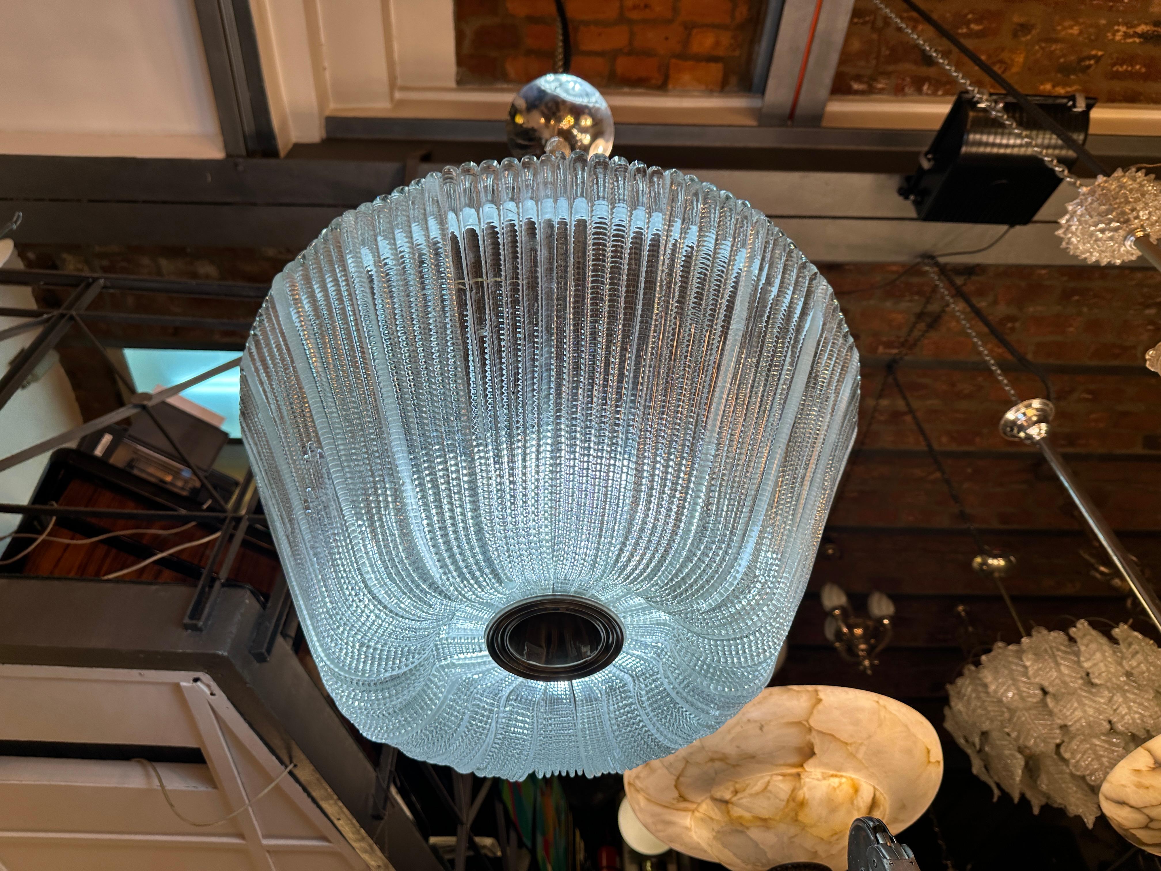 Lámpara de araña de Murano al estilo Venini, Art Déco, 1940 Art Decó en venta