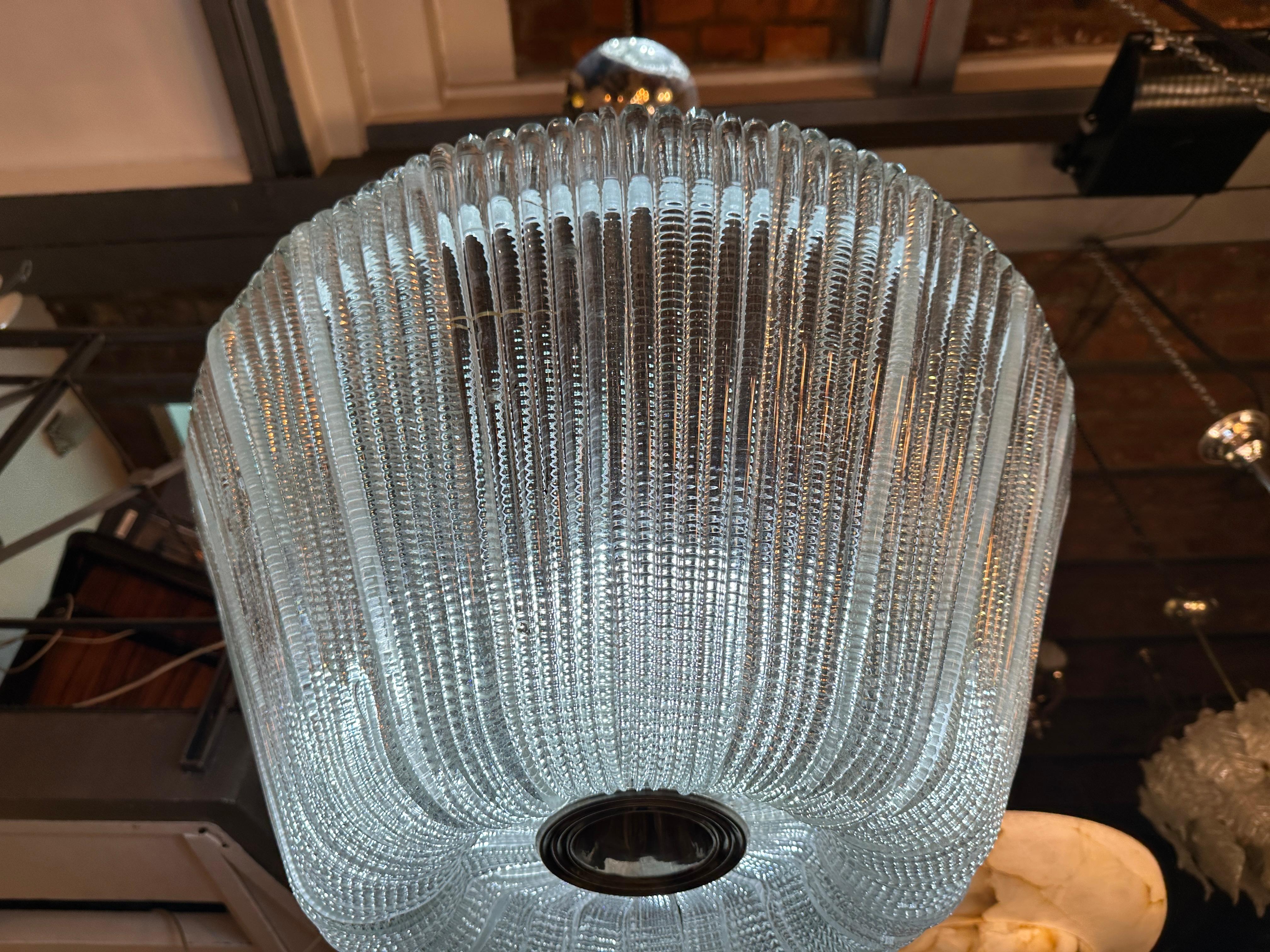 Lámpara de araña de Murano al estilo Venini, Art Déco, 1940 Italiano en venta