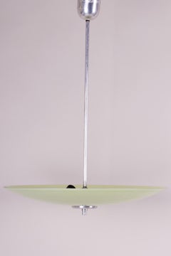 Chandelier in Pristine Condition, Made 1950s, in Czechia with Glass and Chrome